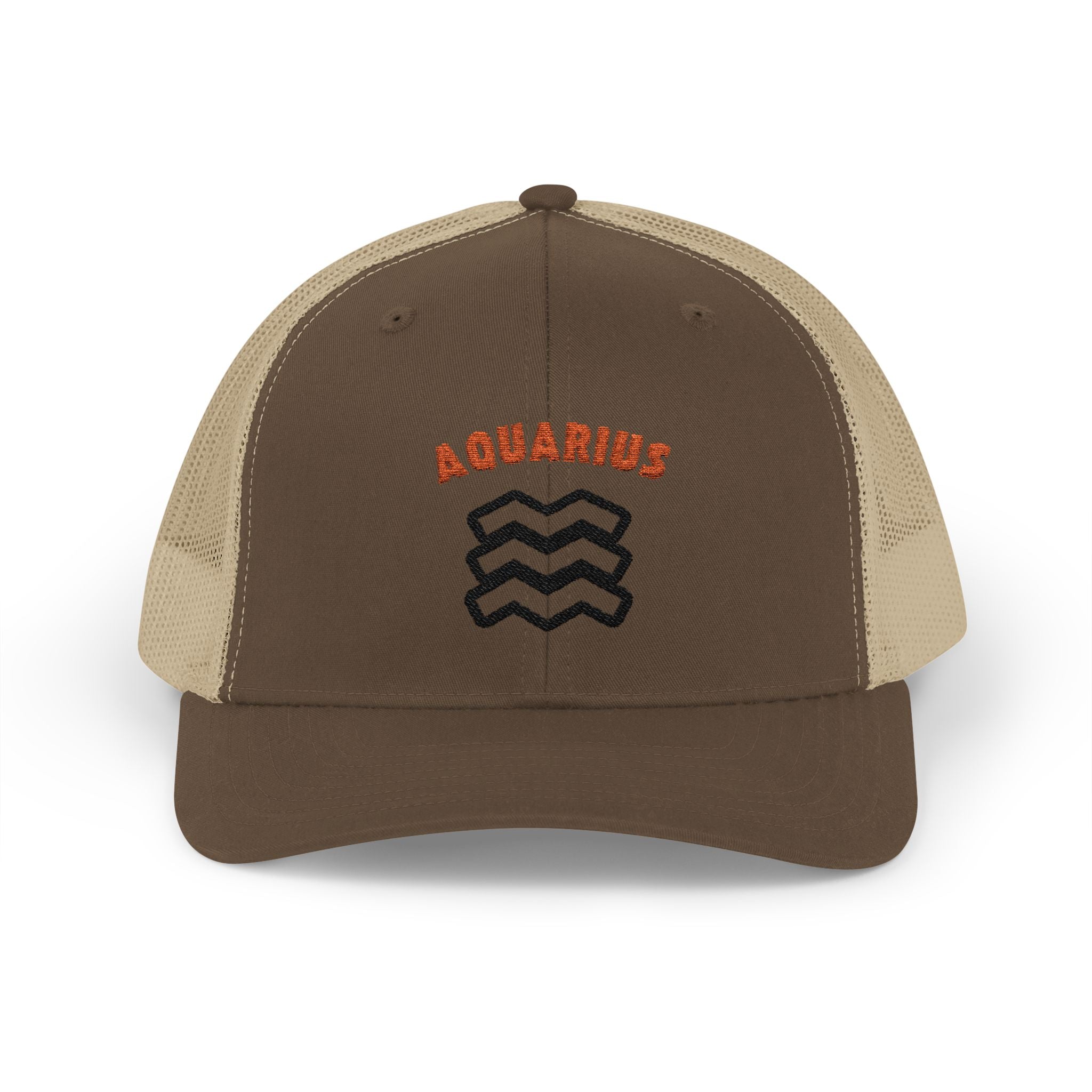 SABAS Embroidered Snapback Trucker Cap – Aquarius Zodiac Cap