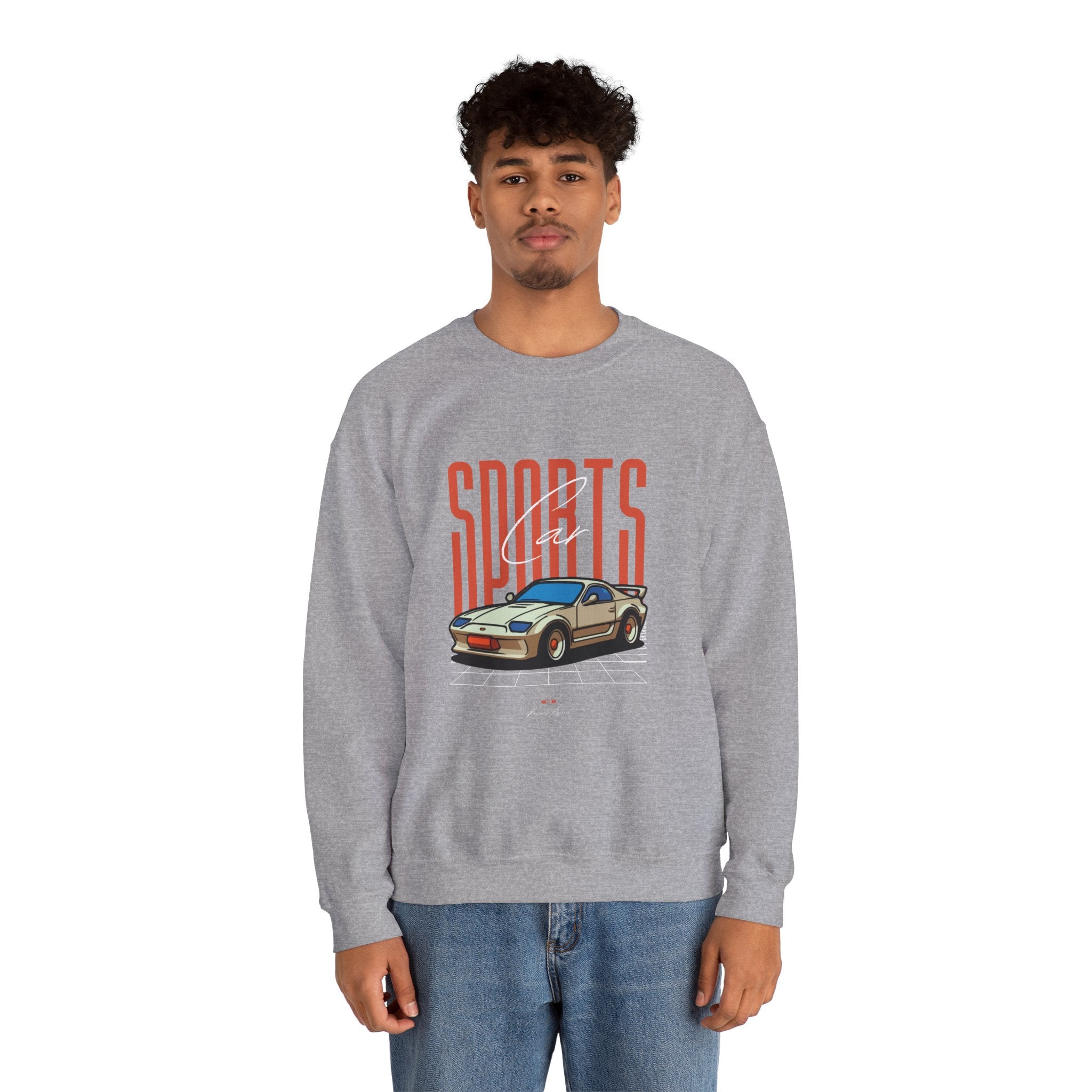 SABAS-Sports Car Sweatshirt — Vintage Racing Graphic Crewneck
