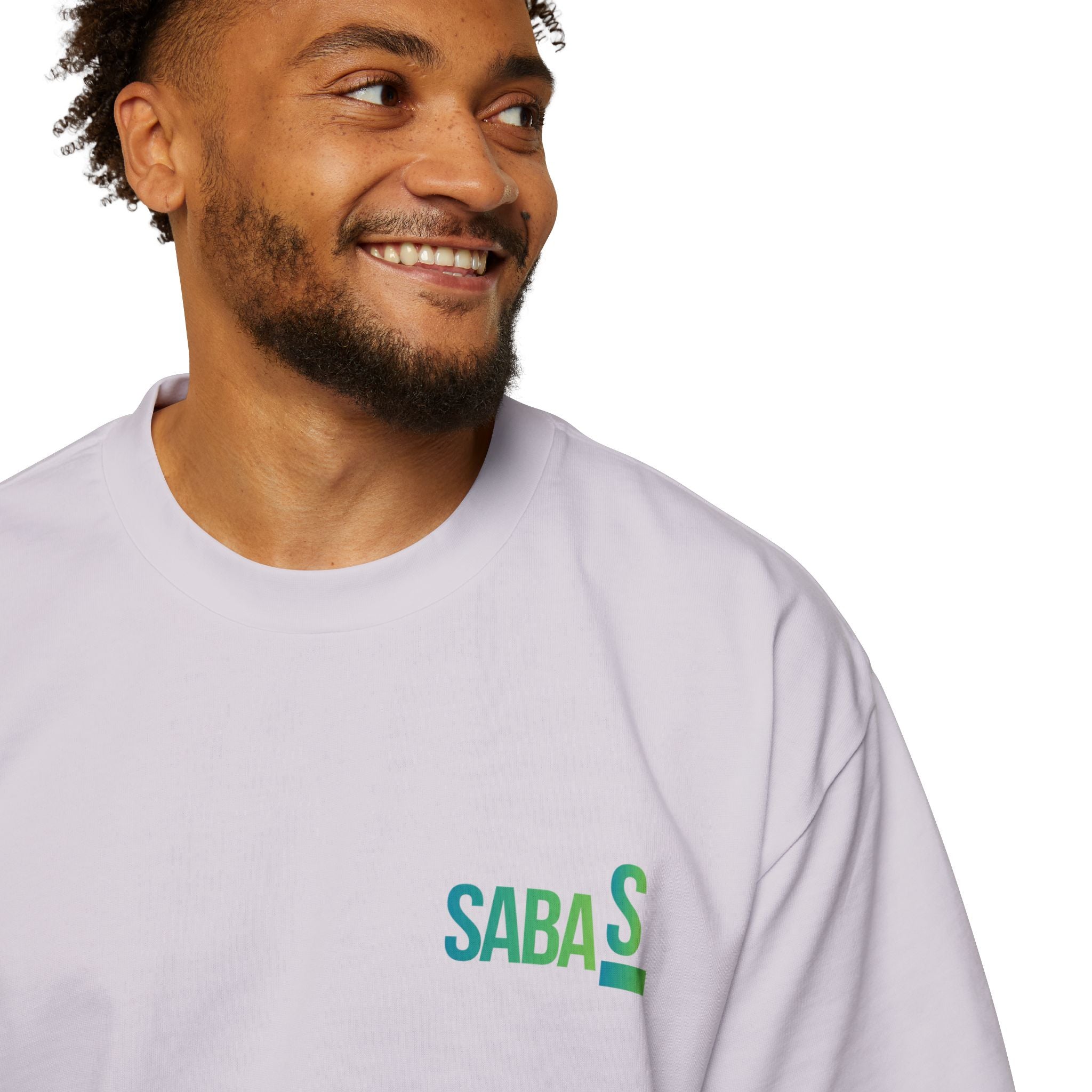 SABAS Fearless Lion Graphic Tee — Men's Oversized Heavy Cotton T‑Shirt