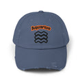 SABAS Aquarius Zodiac Sign Distressed Scotland Blue Cap — Zodiac Hat
