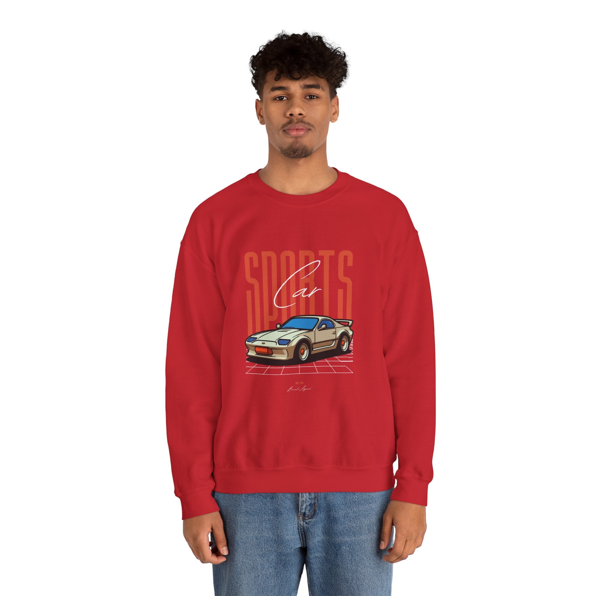SABAS-Sports Car Sweatshirt — Vintage Racing Graphic Crewneck