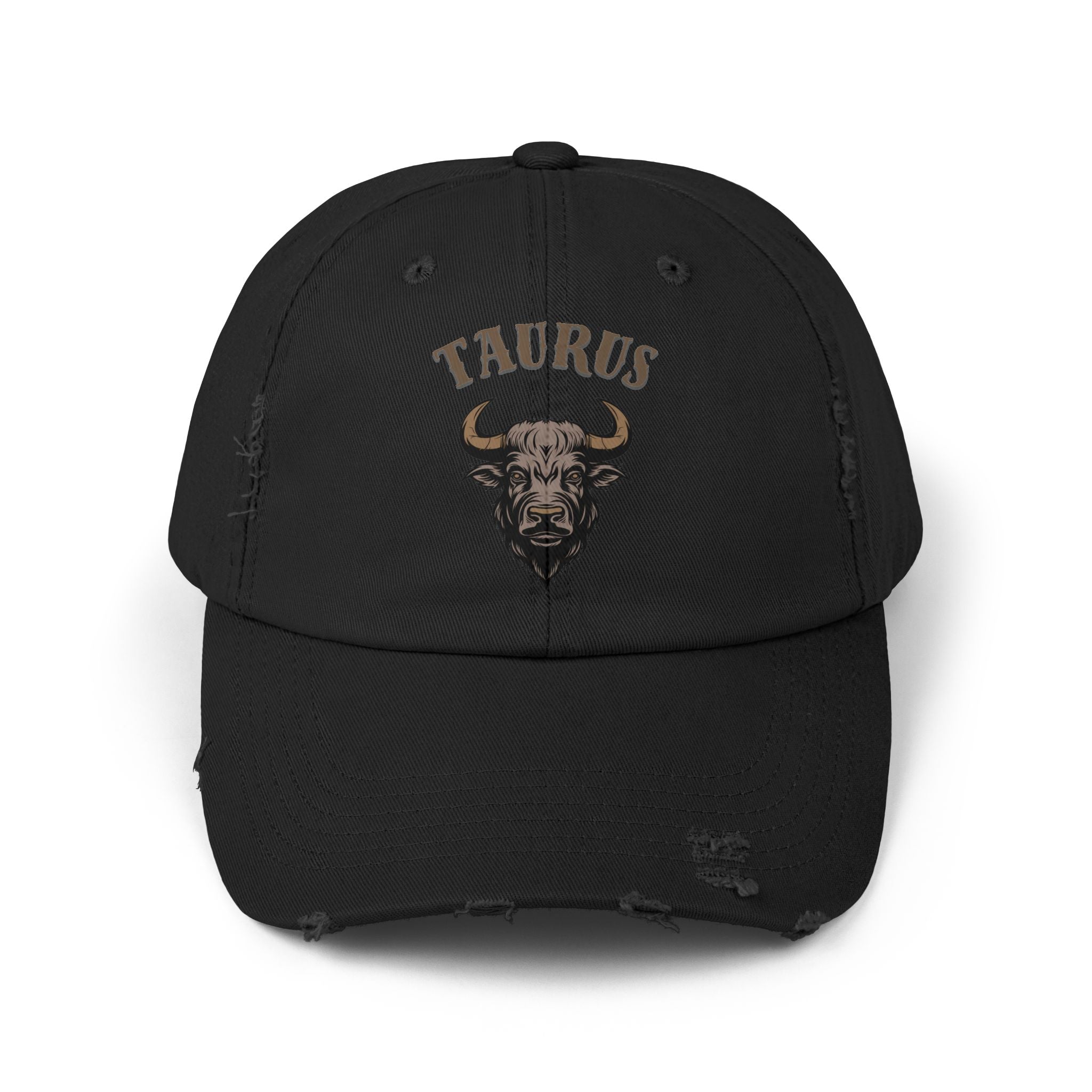 SABAS Taurus Distressed Cap - Zodiac Sign Bull Hat