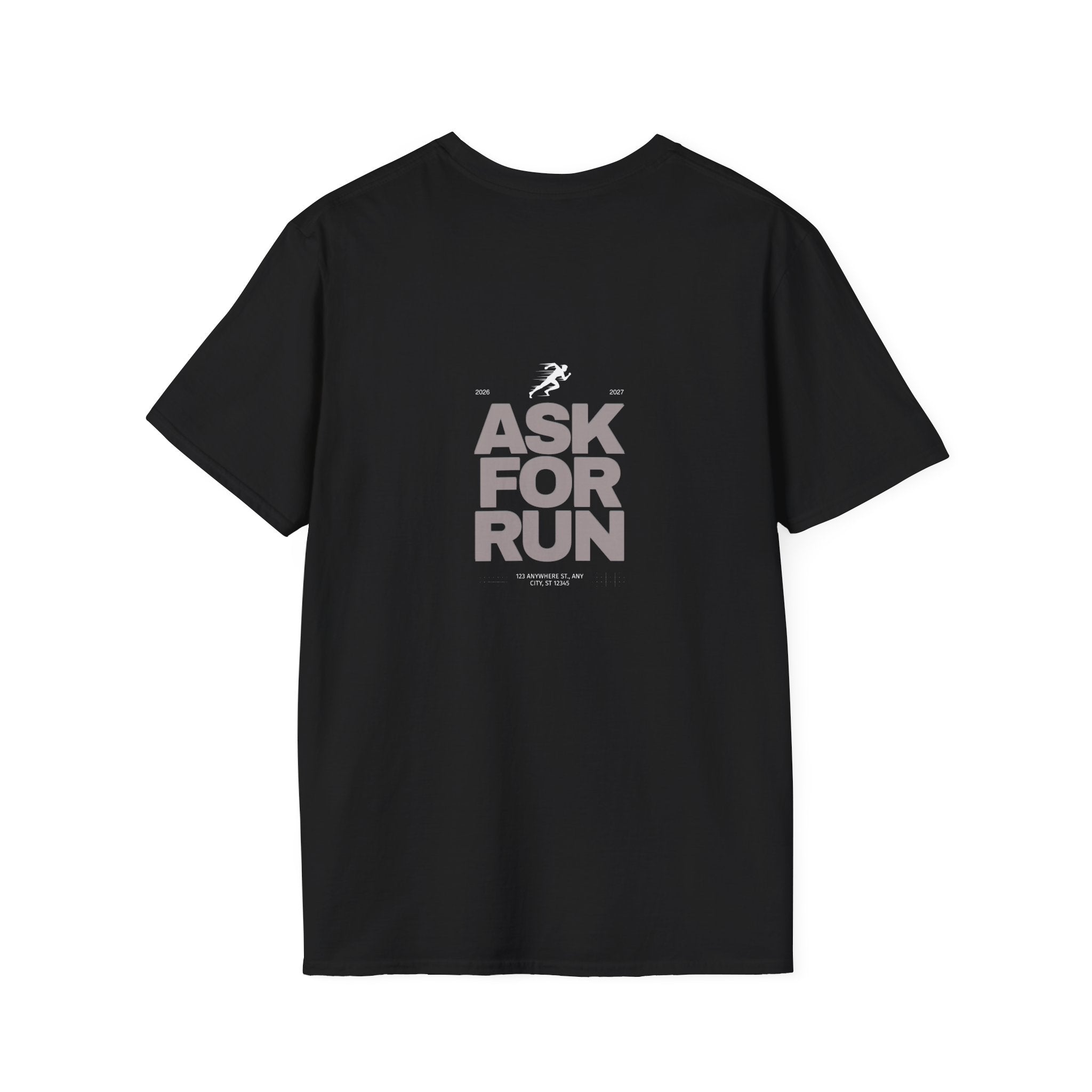 Sabas Ask For Run T-Shirt — Unisex-Minimalist Motivational Running Tee
