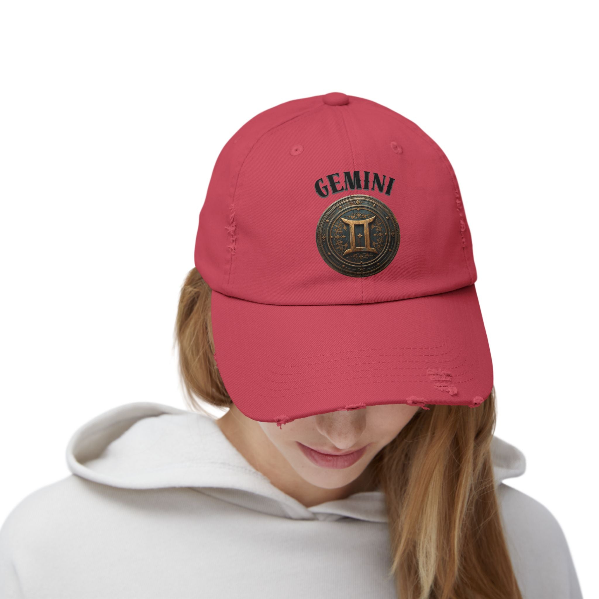 SABAS Gemini Zodiac Sign Distressed Cap