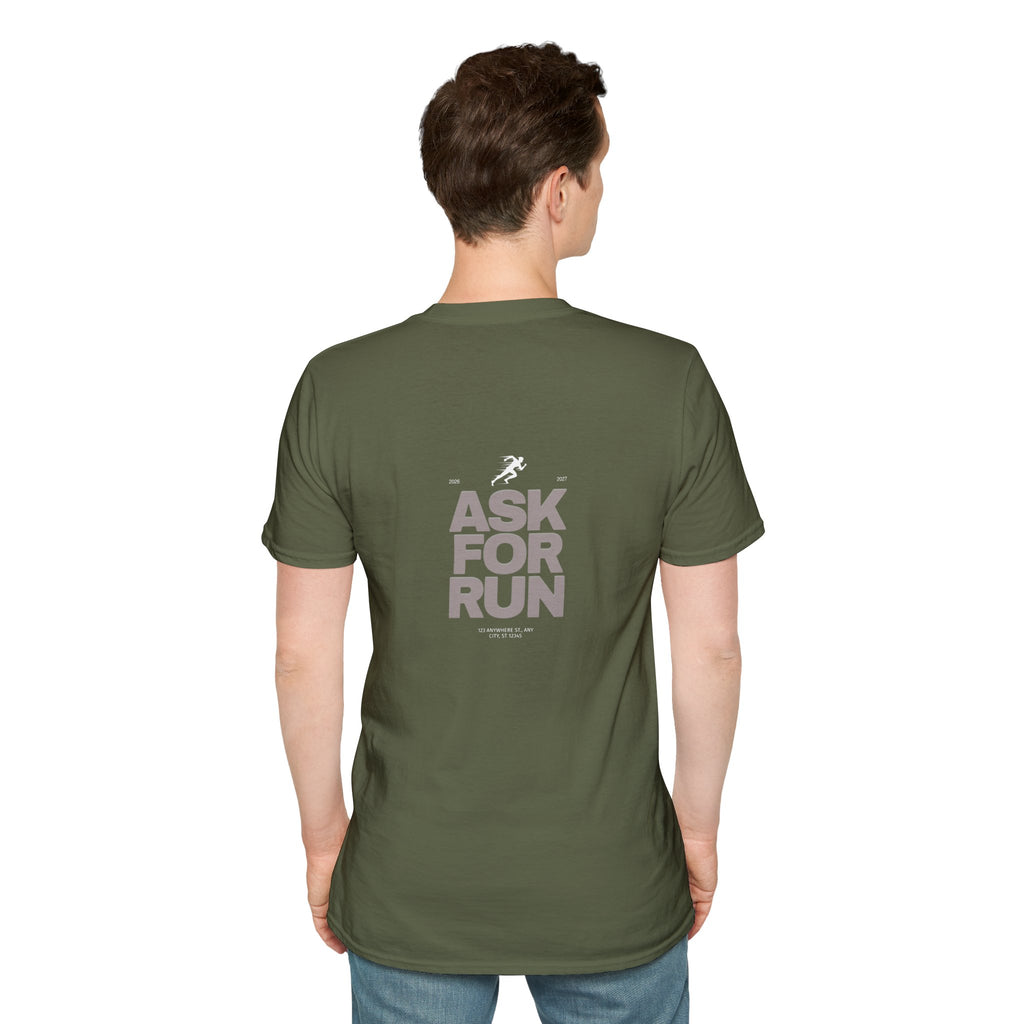 Sabas Ask For Run T-Shirt — Unisex-Minimalist Motivational Running Tee