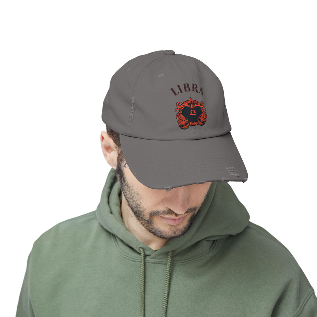 SABAS Libra Zodiac Distressed Cap