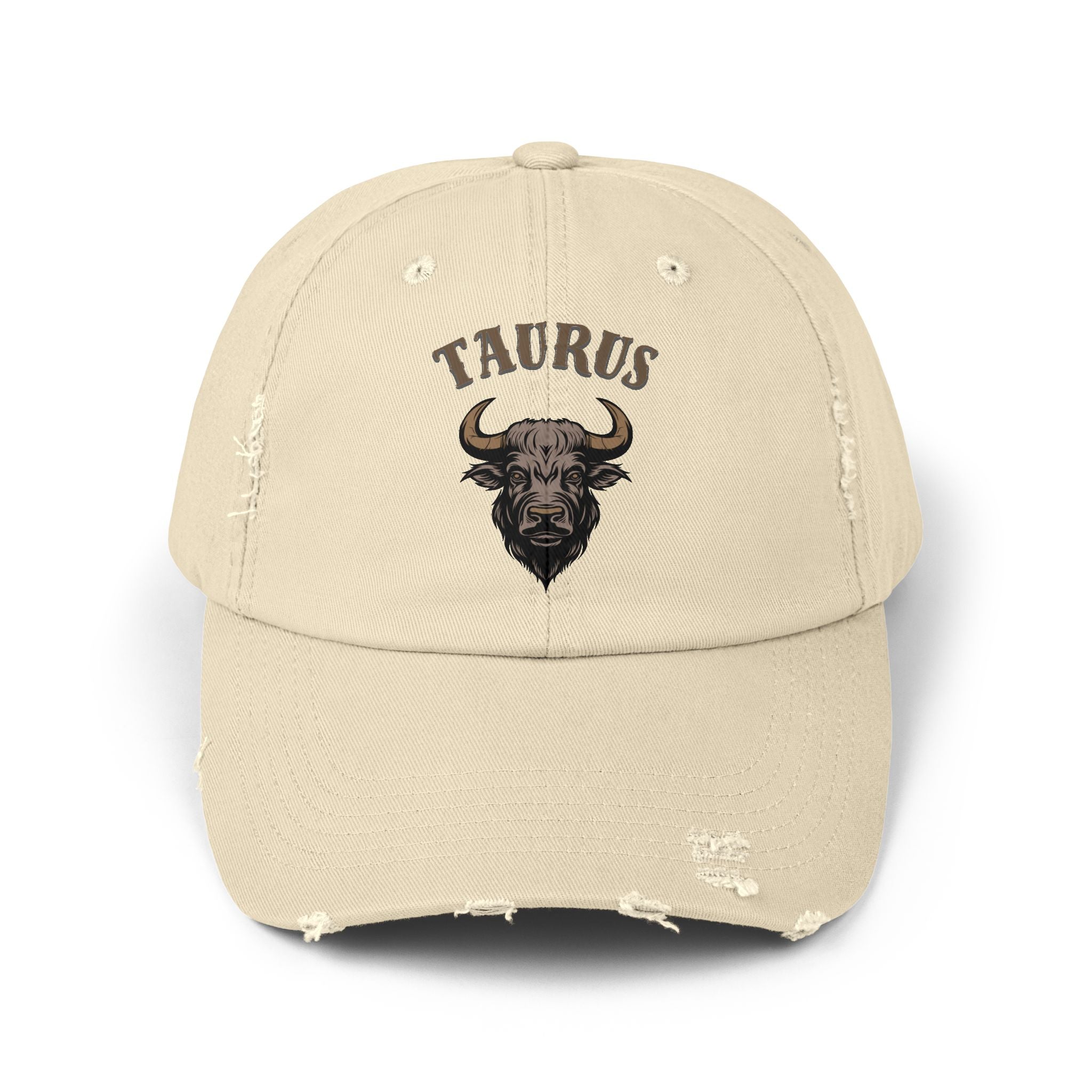 SABAS Taurus Distressed Cap - Zodiac Sign Bull Hat