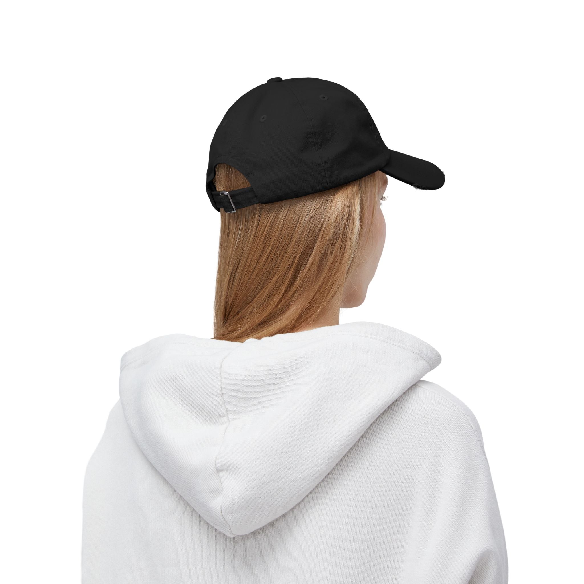 SABAS Leo Zodiac Sign Distressed Cap — Black Color Hat