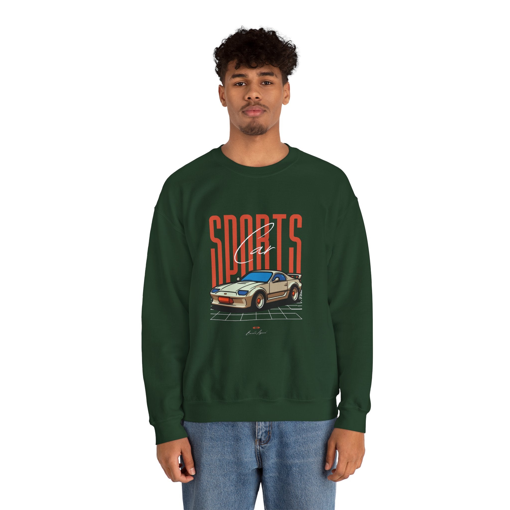 SABAS-Sports Car Sweatshirt — Vintage Racing Graphic Crewneck
