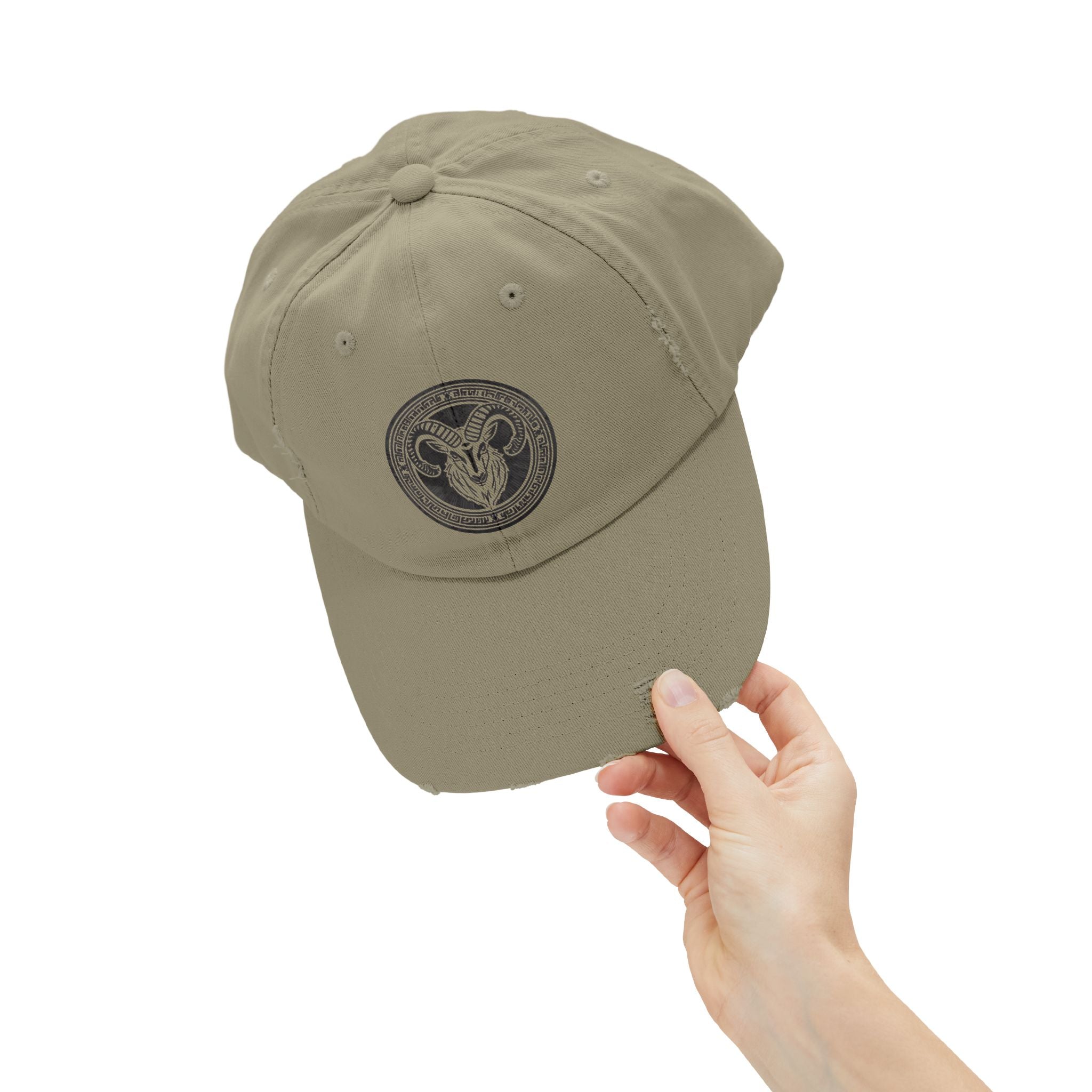 SABAS Capricorn Zodiac Sign Distressed Cap