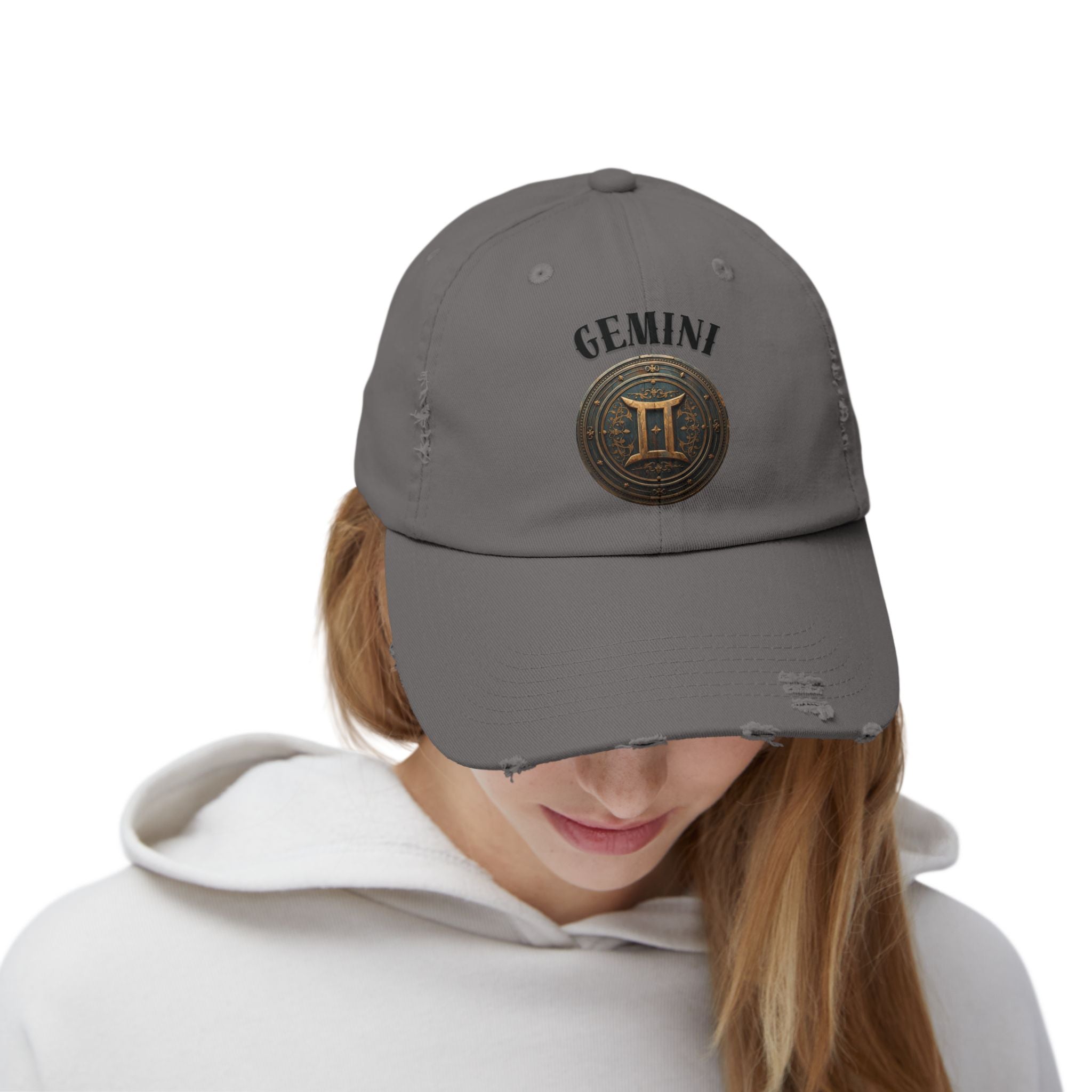 SABAS Gemini Zodiac Sign Distressed Cap
