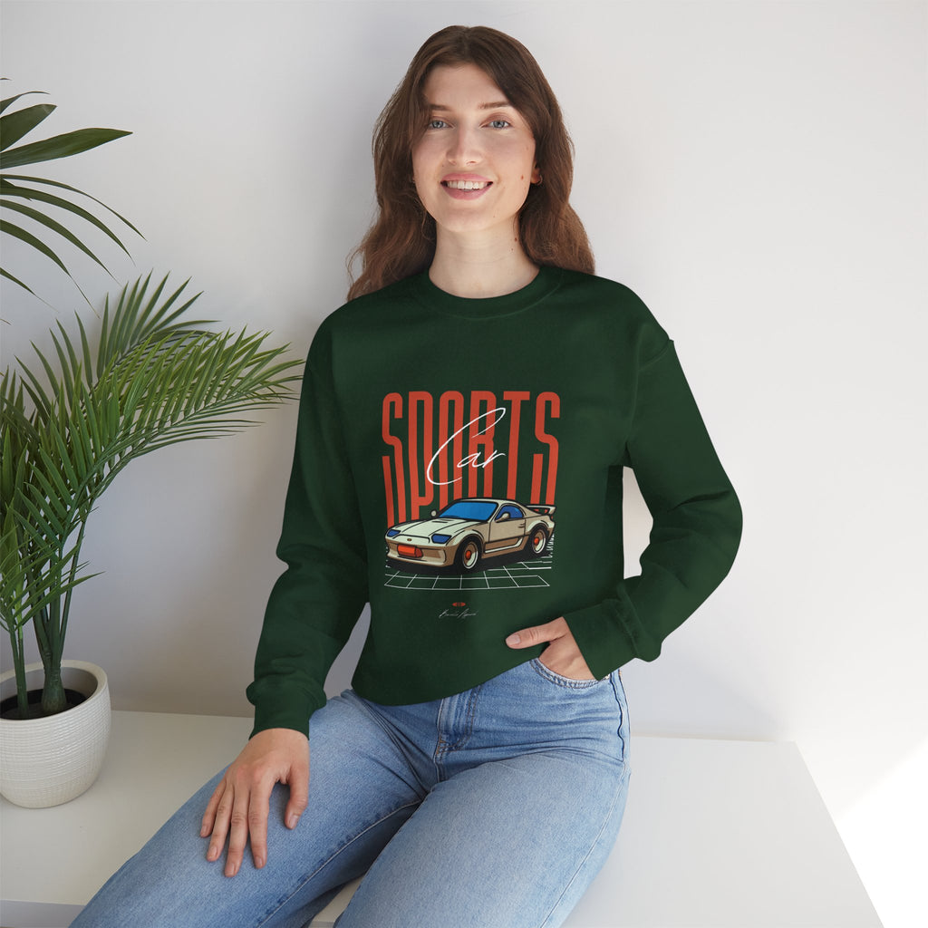 SABAS-Sports Car Sweatshirt — Vintage Racing Graphic Crewneck