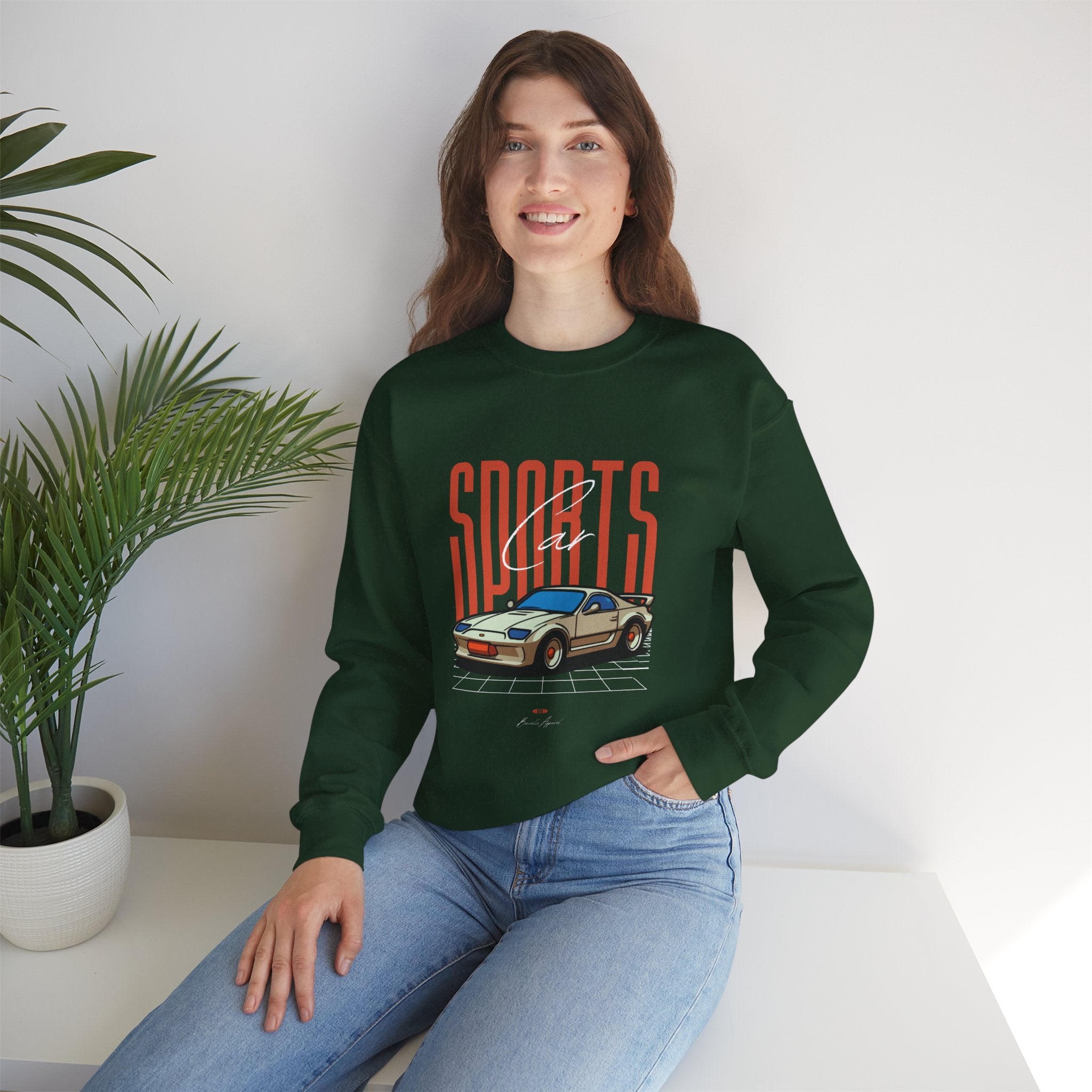 SABAS-Sports Car Sweatshirt — Vintage Racing Graphic Crewneck