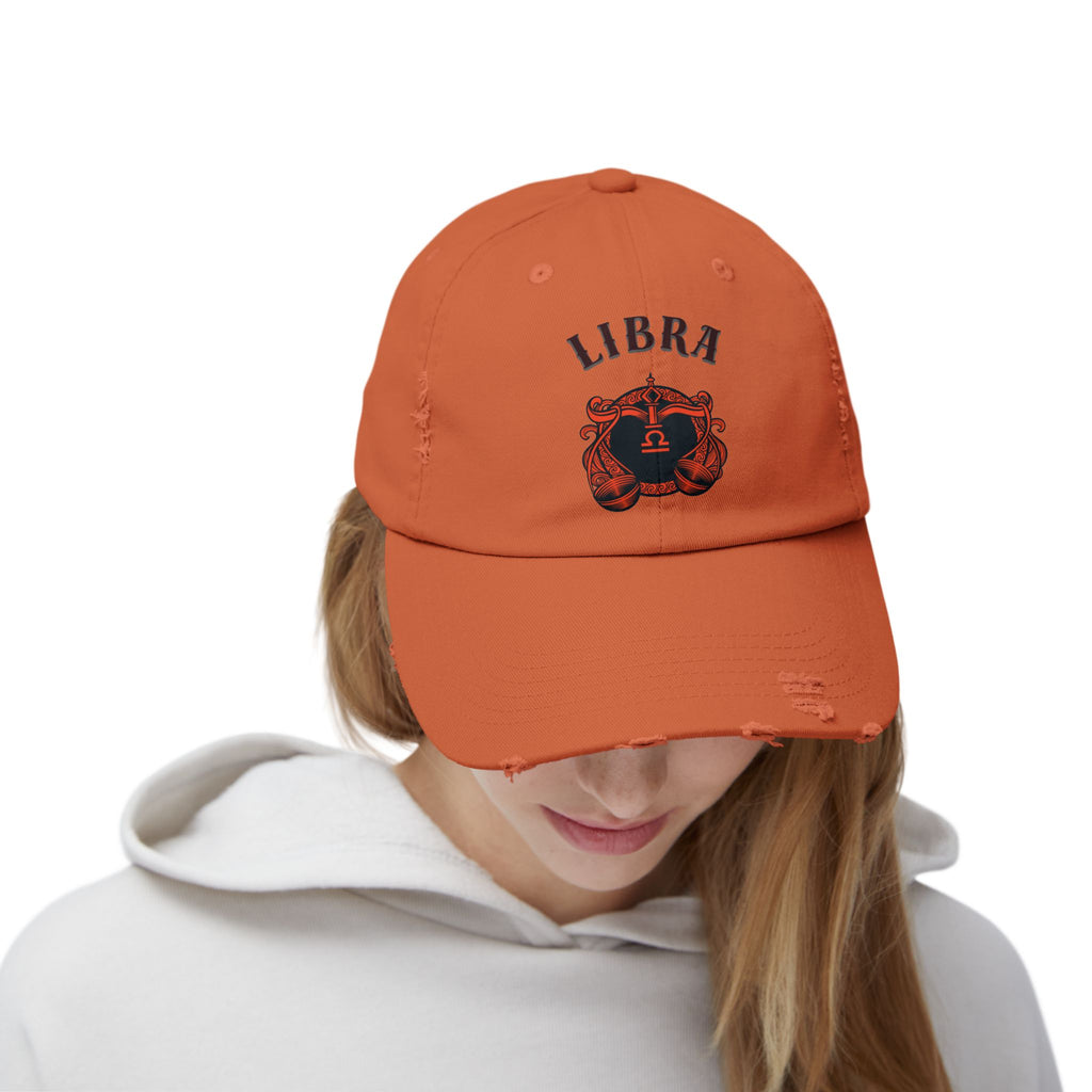 SABAS Libra Zodiac Distressed Cap