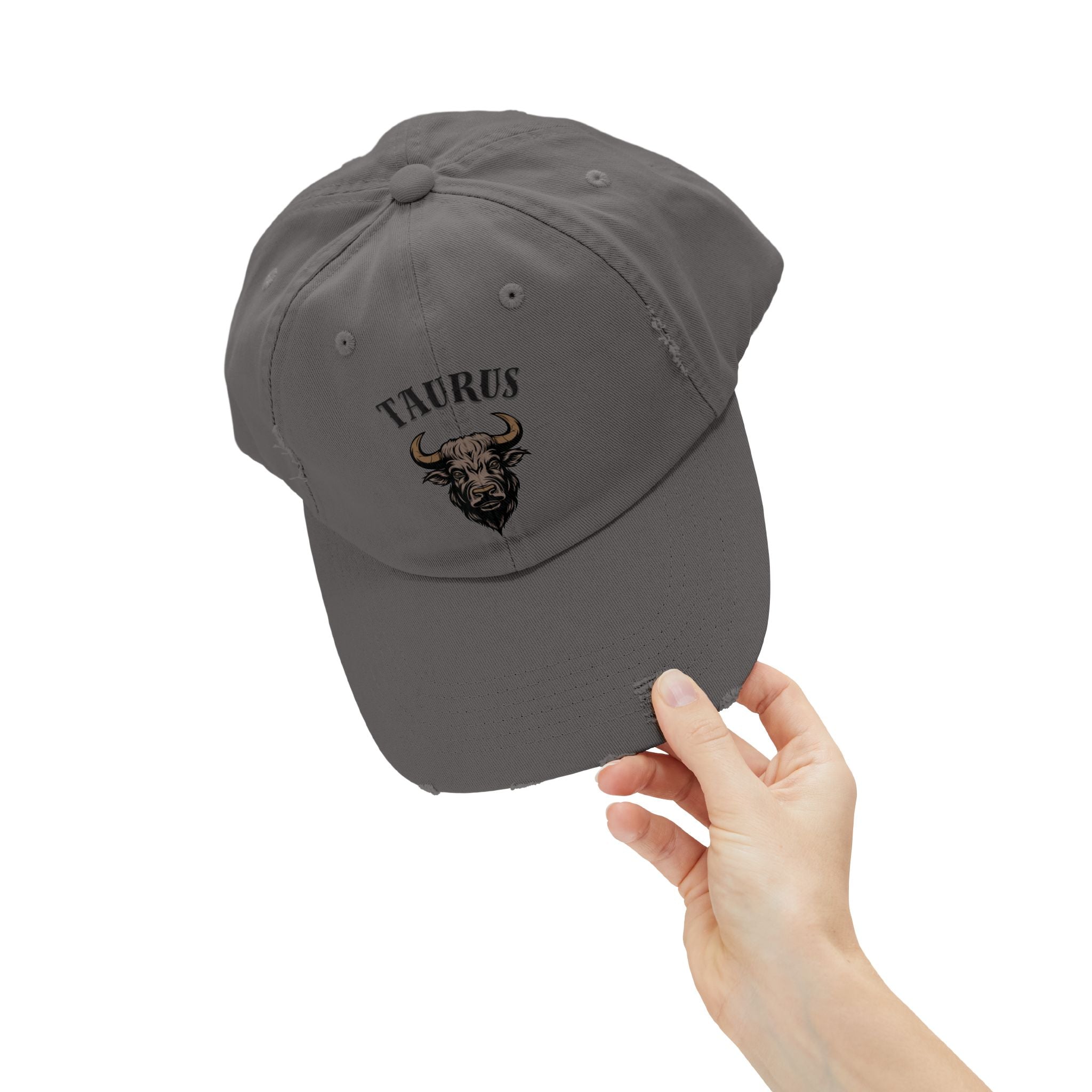 SABAS Taurus Zodiac Sign Distressed Cap