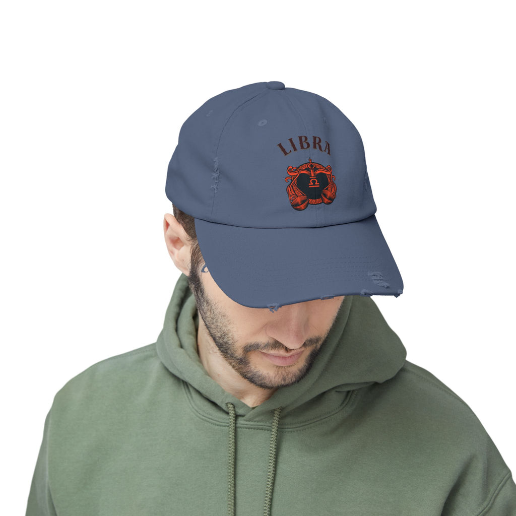 SABAS Libra Zodiac Distressed Cap