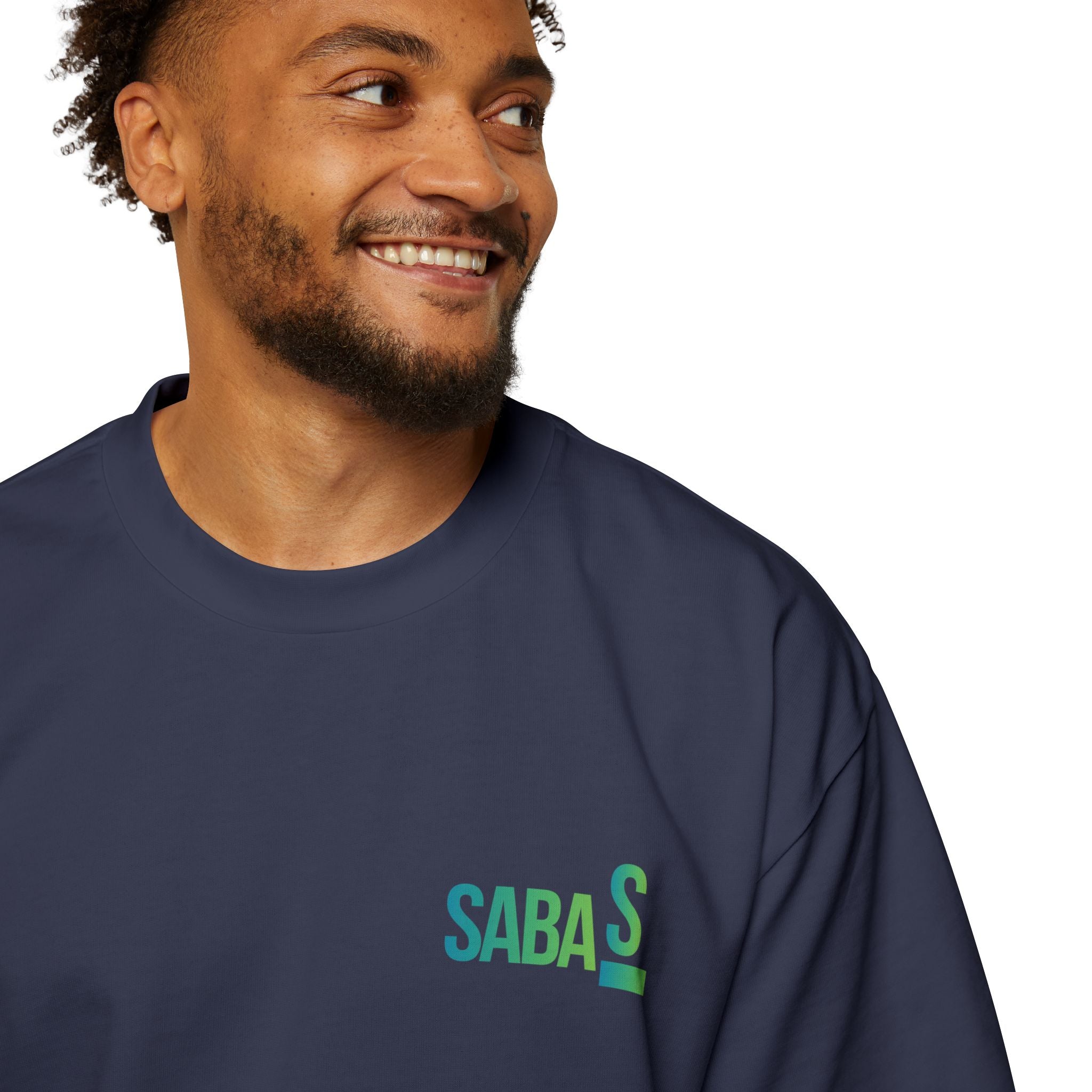 SABAS Fearless Lion Graphic Tee — Men's Oversized Heavy Cotton T‑Shirt