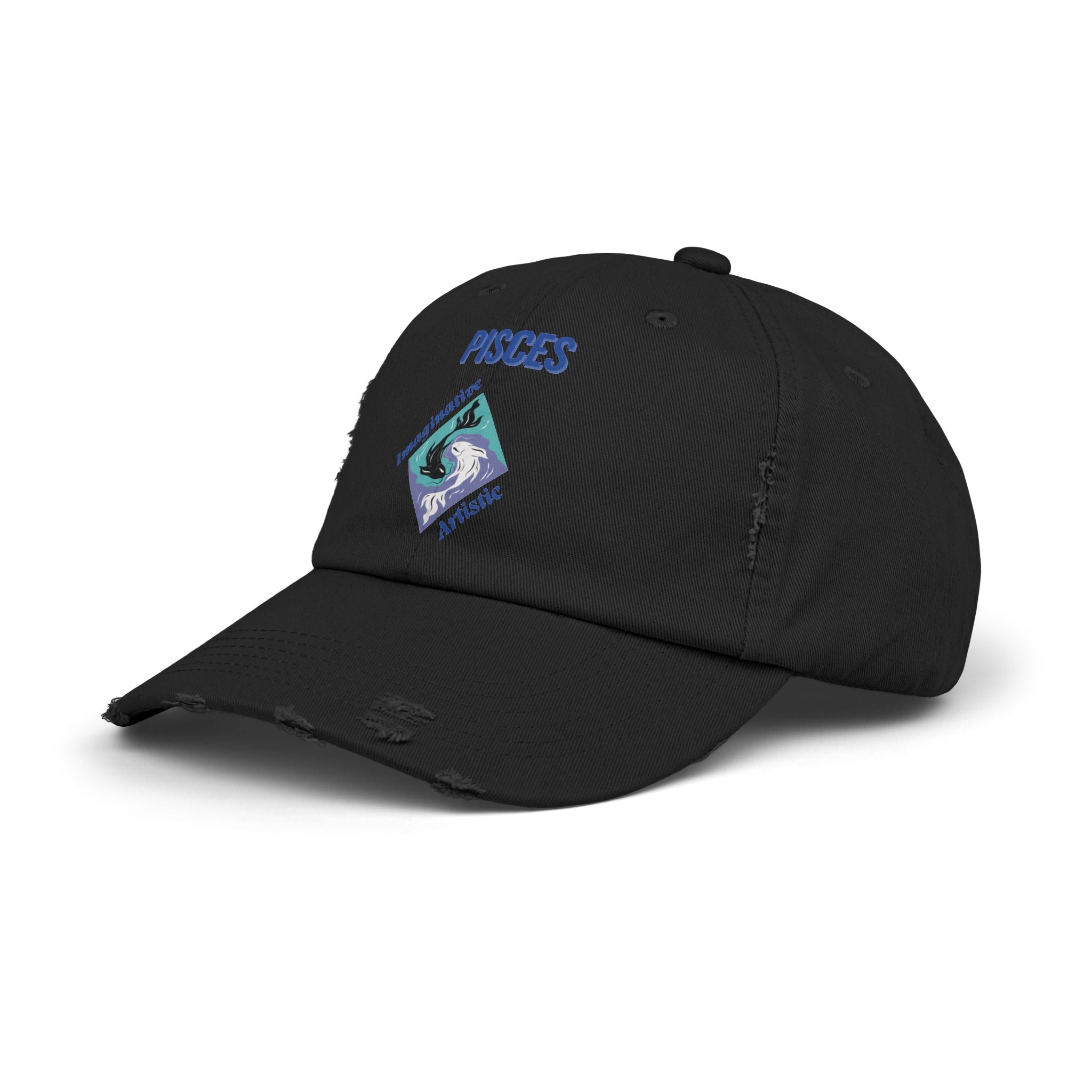 SABAS Pisces Distressed Cap Zodiac Sign Fish Design