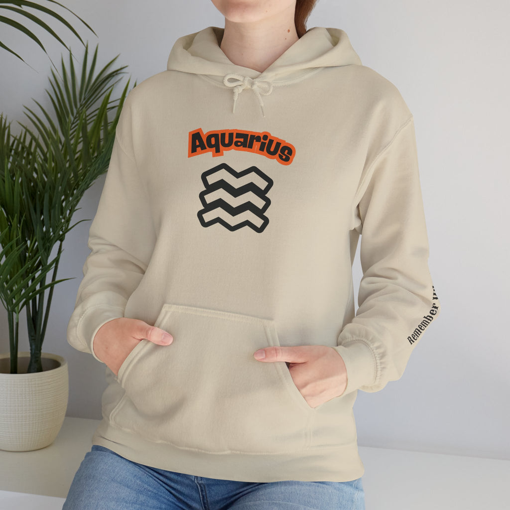 SABAS Aquarius Hoodie — Zodiac Graphic Hooded Sweatshirt Unisex