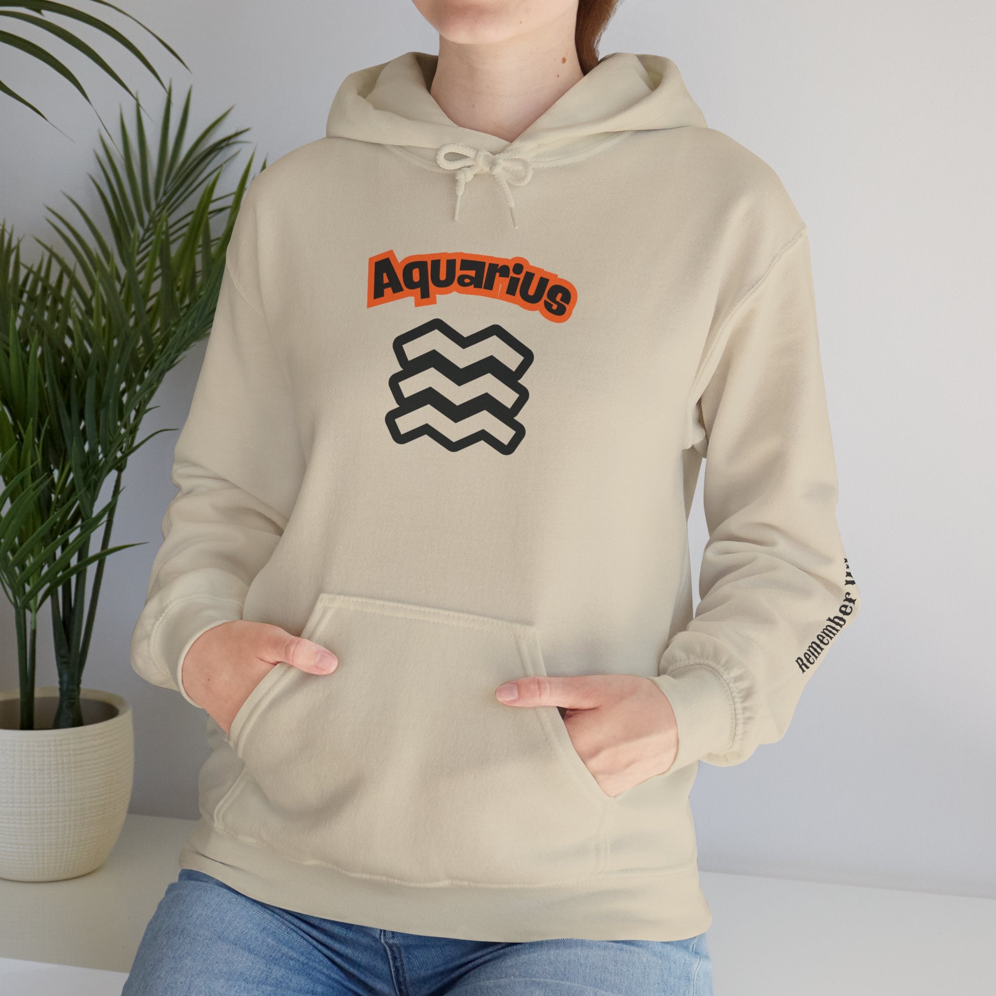 SABAS Aquarius Hoodie — Zodiac Graphic Hooded Sweatshirt Unisex