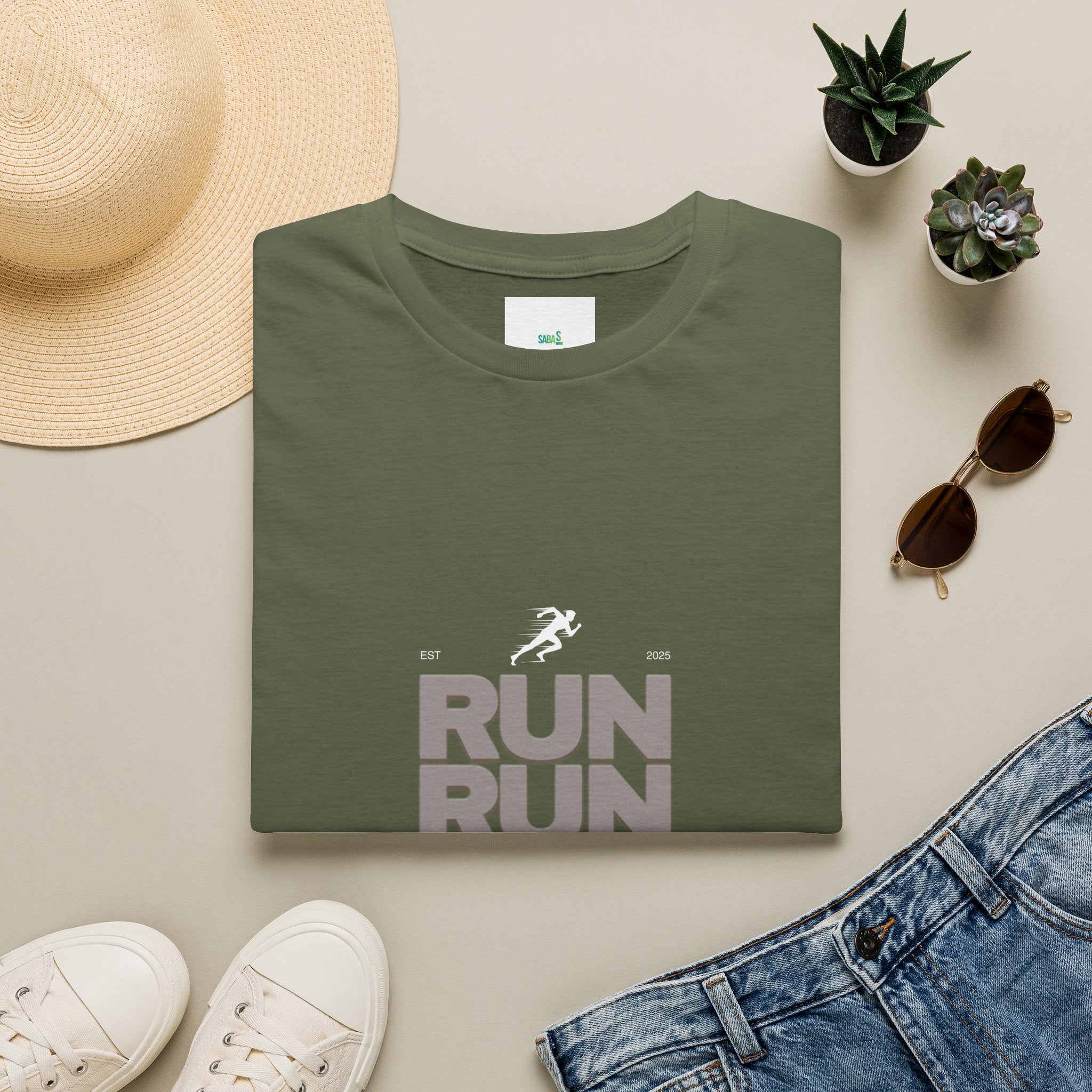 Sabas Ask For Run T-Shirt — Unisex-Minimalist Motivational Running Tee