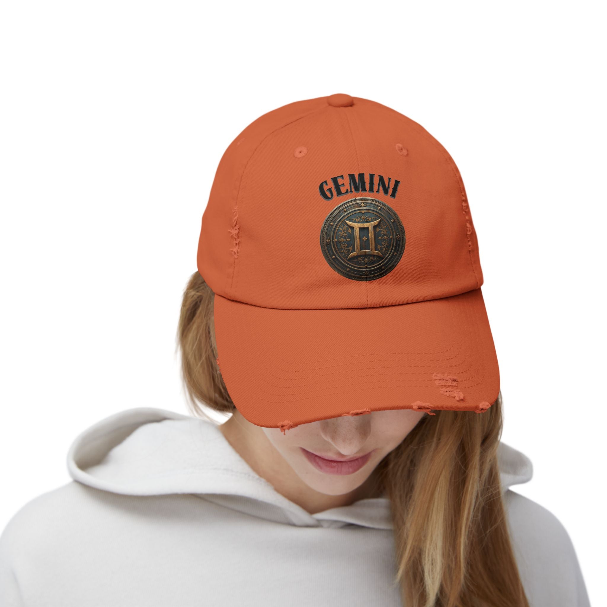 SABAS Gemini Zodiac Sign Distressed Cap