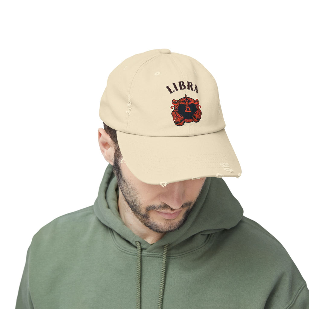 SABAS Libra Zodiac Distressed Cap