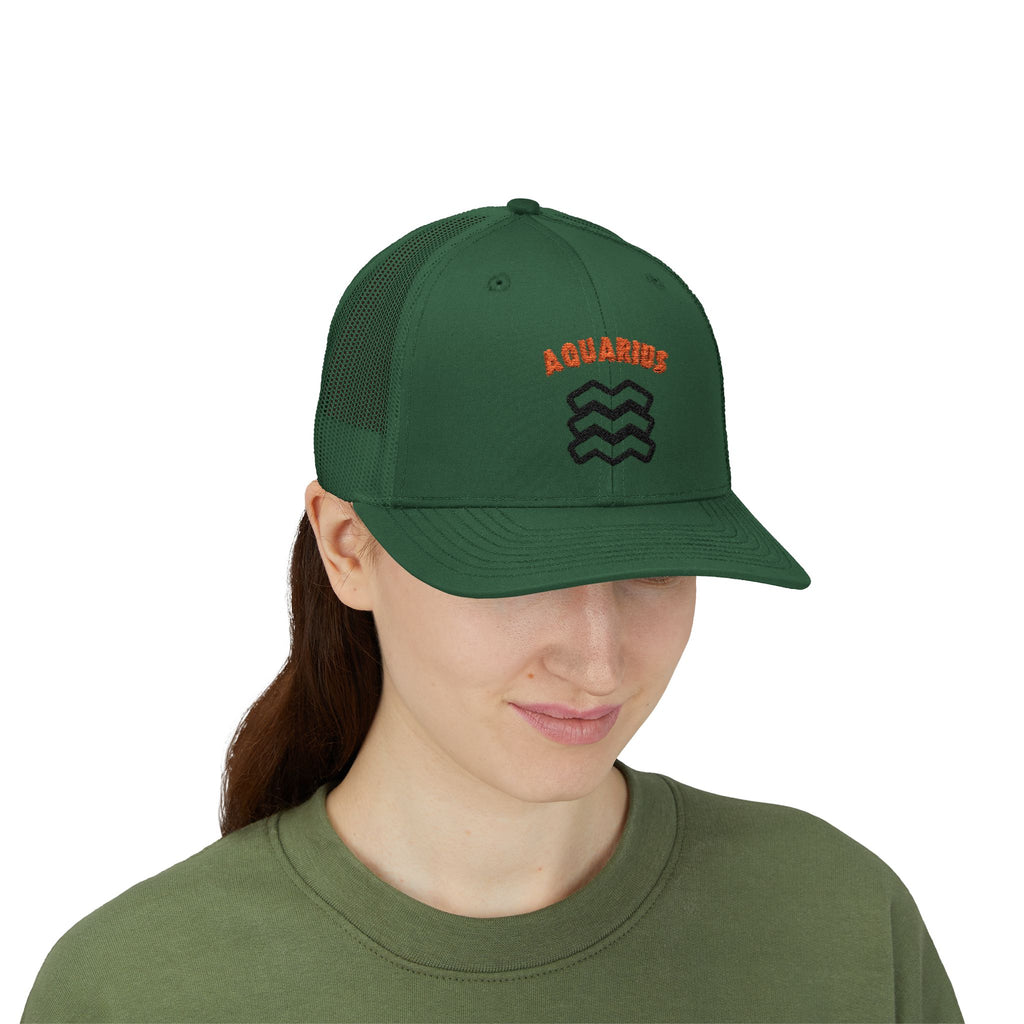 SABAS Embroidered Snapback Trucker Cap – Aquarius Zodiac Cap