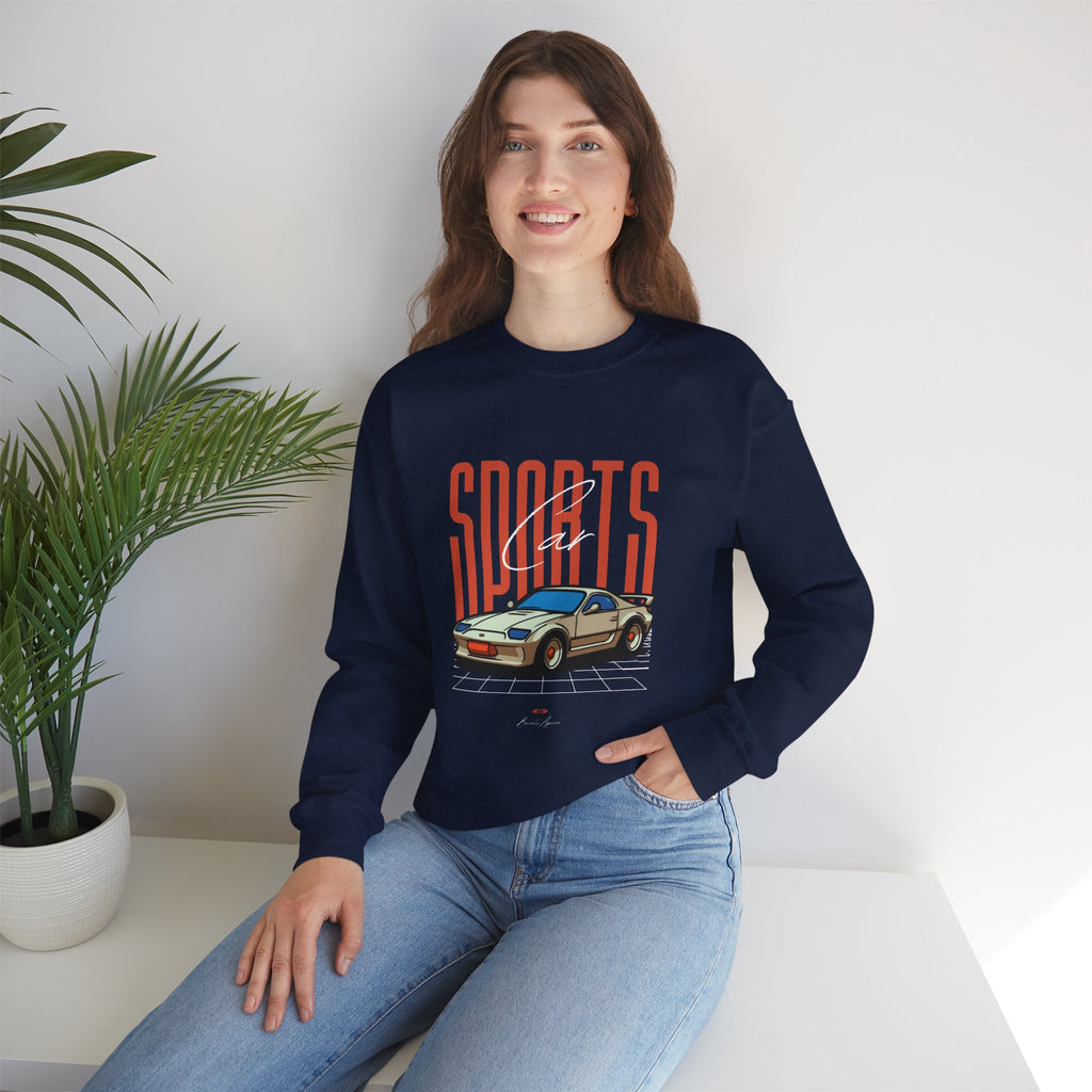 SABAS-Sports Car Sweatshirt — Vintage Racing Graphic Crewneck