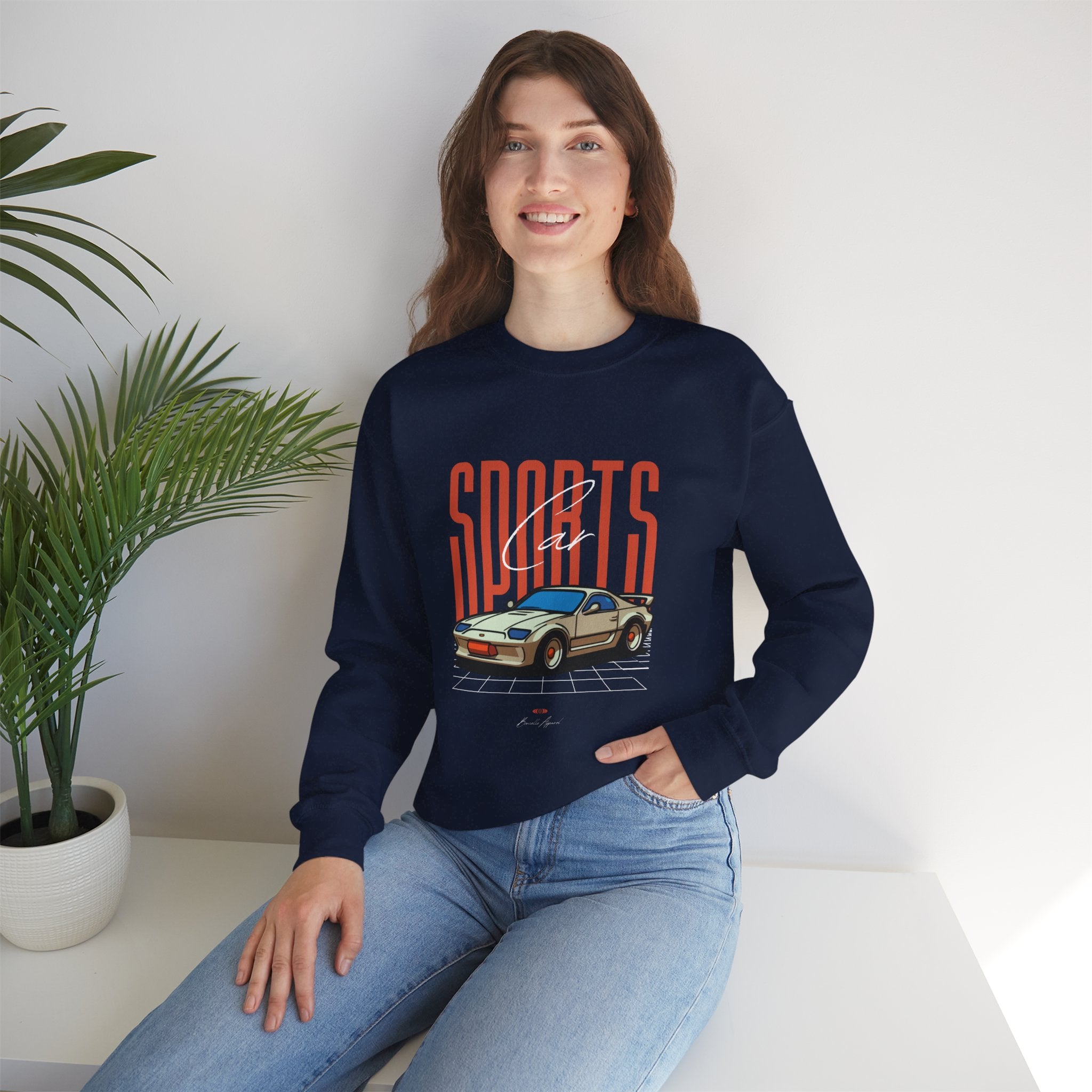 SABAS-Sports Car Sweatshirt — Vintage Racing Graphic Crewneck