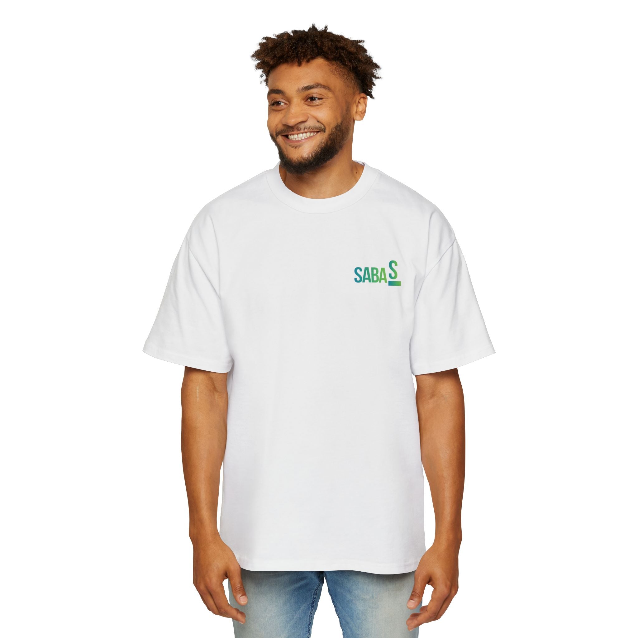 SABAS Fearless Lion Graphic Tee — Men's Oversized Heavy Cotton T‑Shirt
