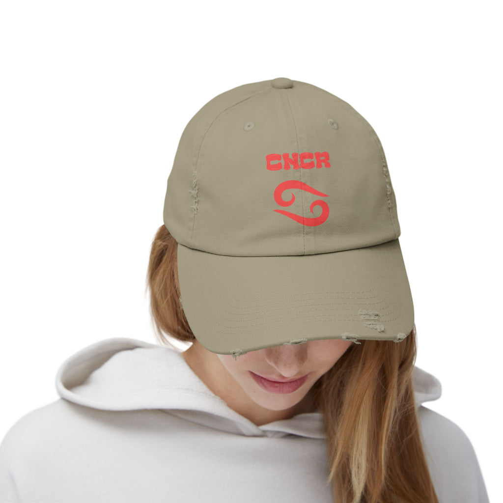 SABAS Cancer Zodiac Distressed Cap