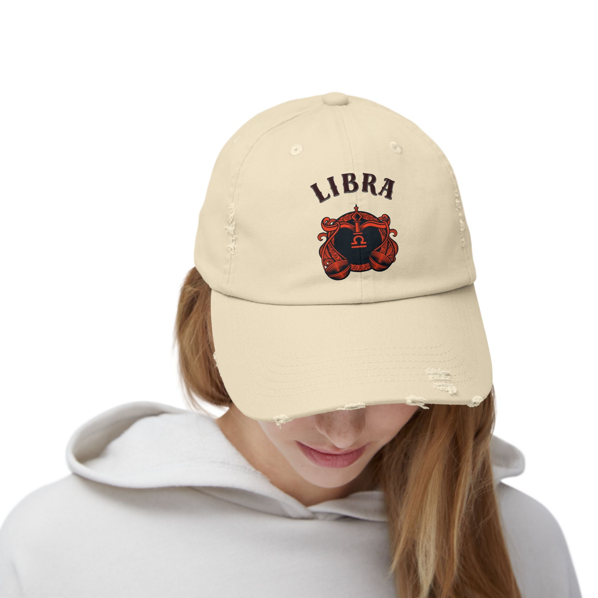 SABAS Libra Zodiac Distressed Cap