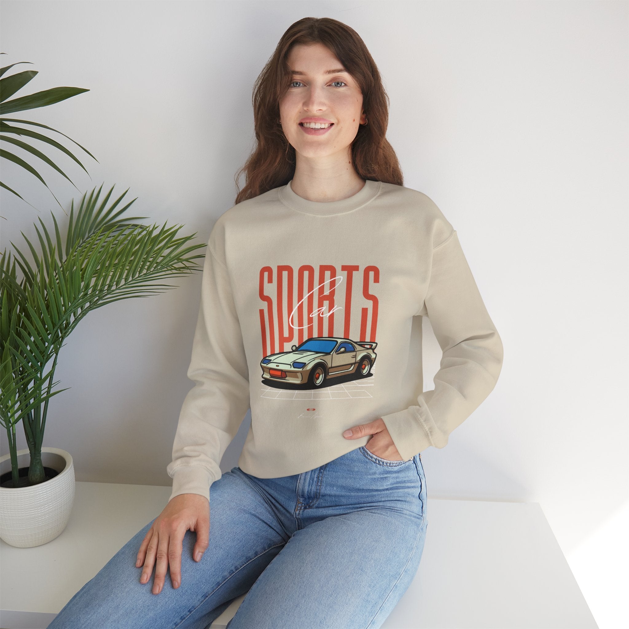 SABAS-Sports Car Sweatshirt — Vintage Racing Graphic Crewneck