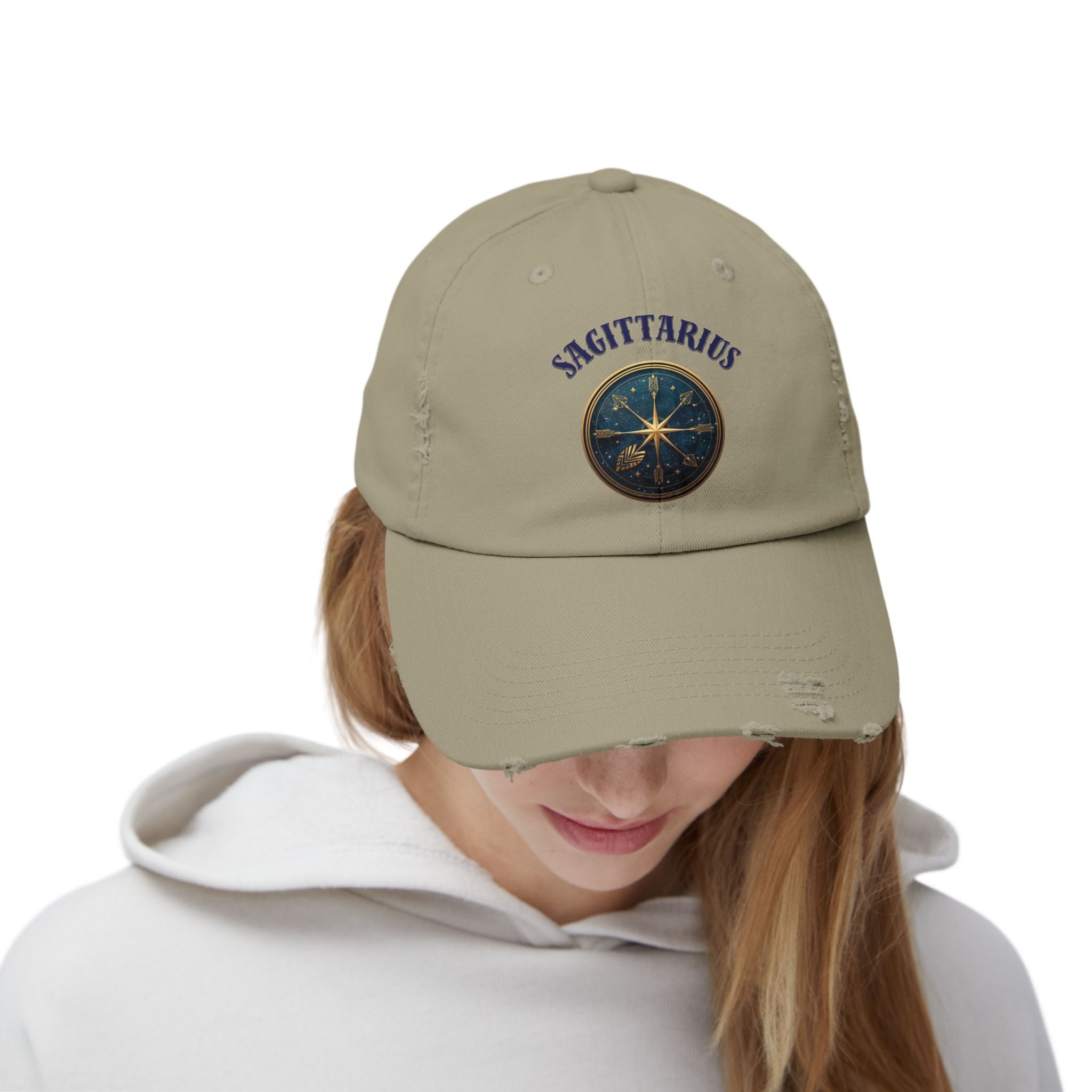SABAS Sagittarius Distressed Cap Zodiac Star Compass Cap