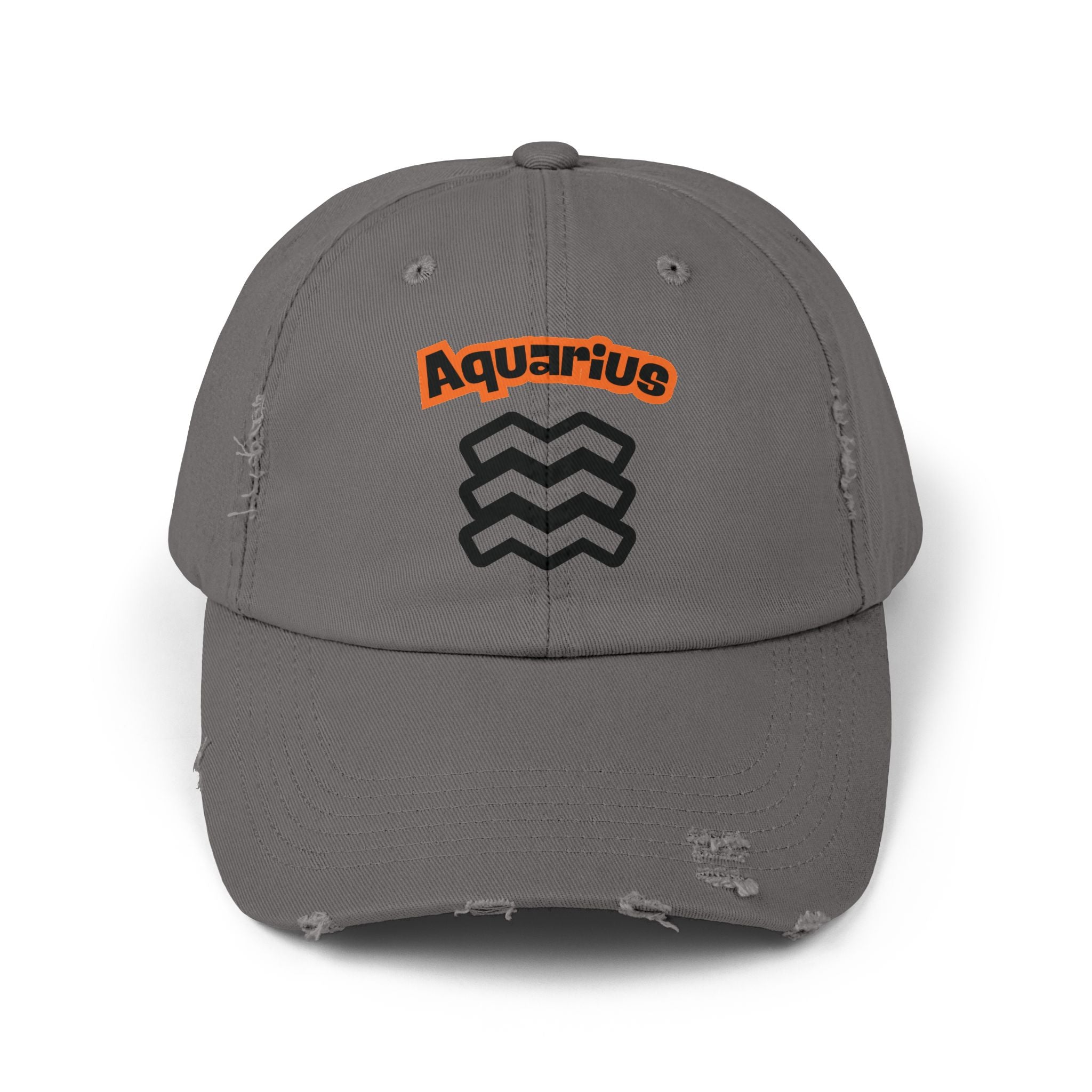SABAS Aquarius Zodiac Sign Distressed Cap
