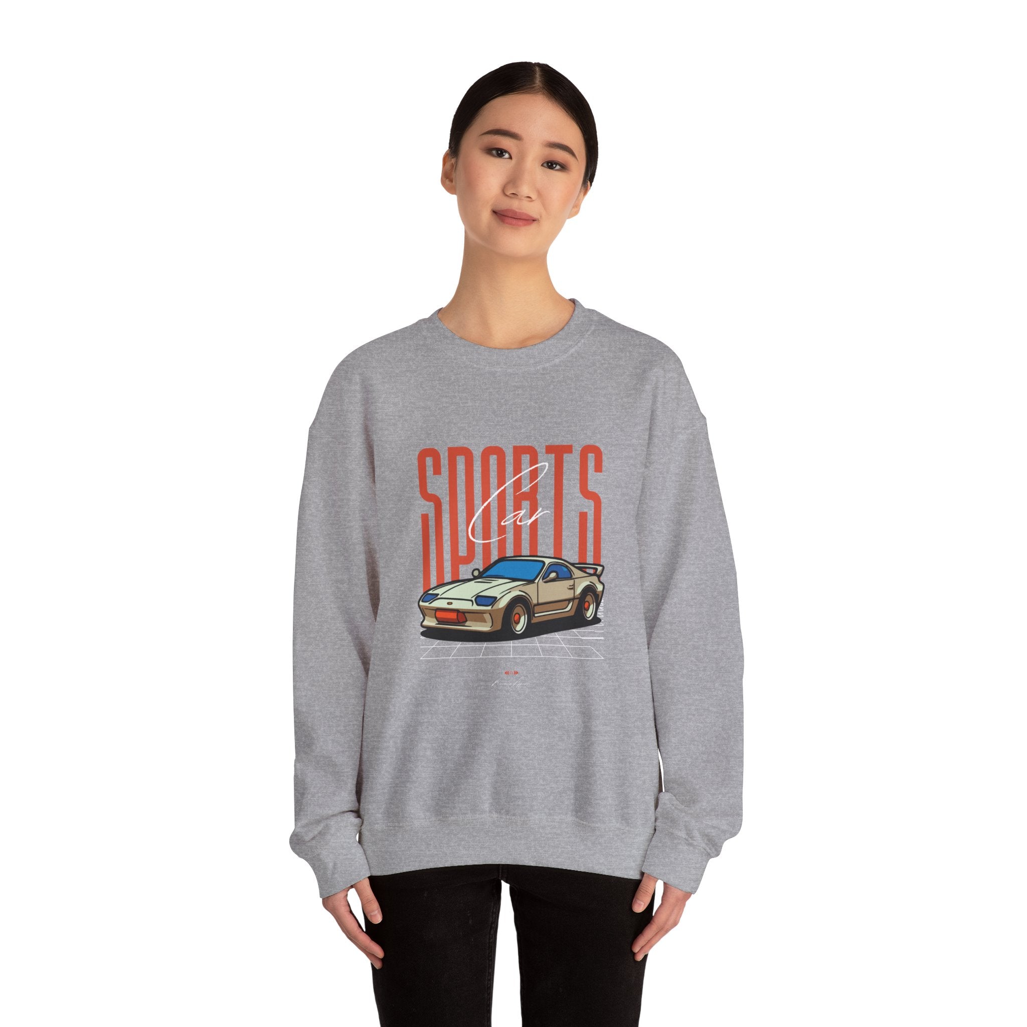 SABAS-Sports Car Sweatshirt — Vintage Racing Graphic Crewneck