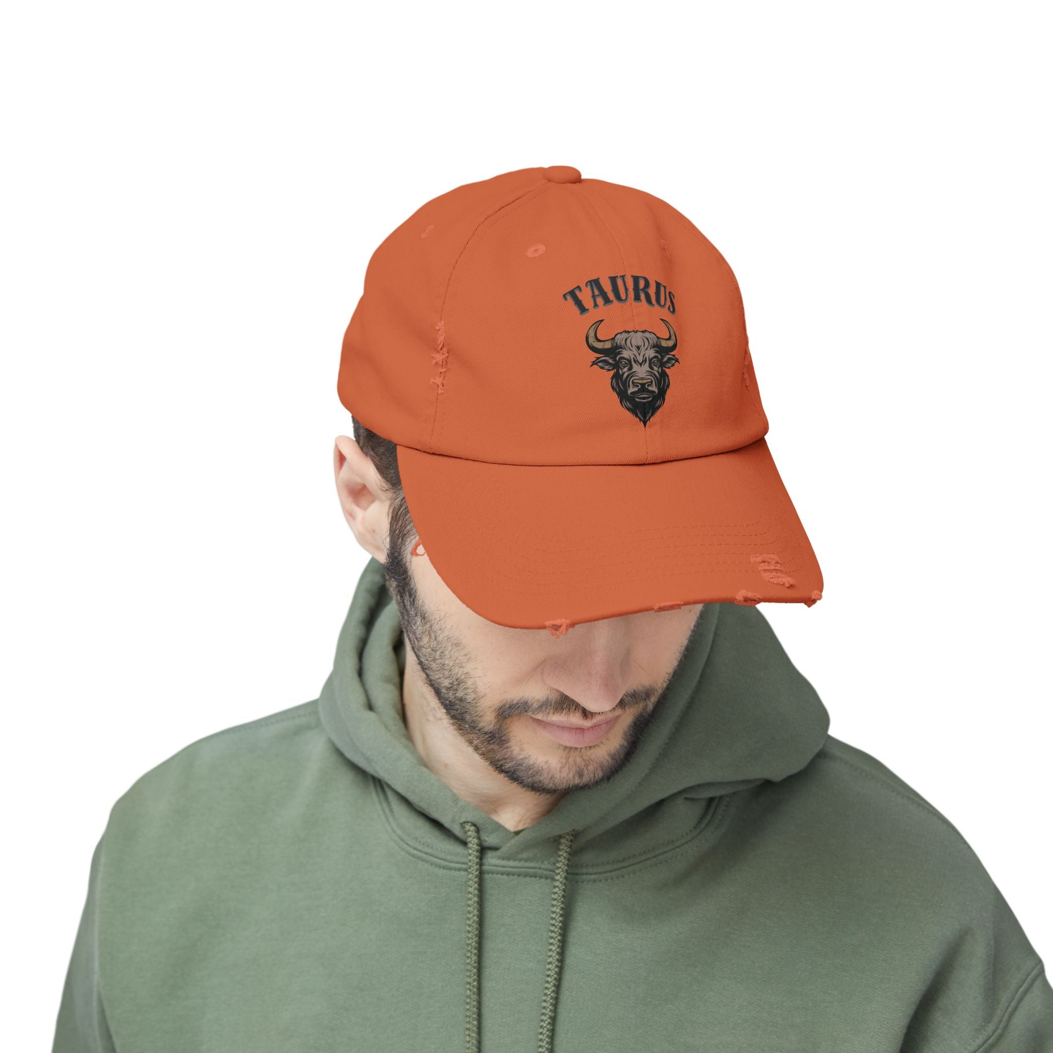 SABAS Taurus Zodiac Sign Distressed Cap