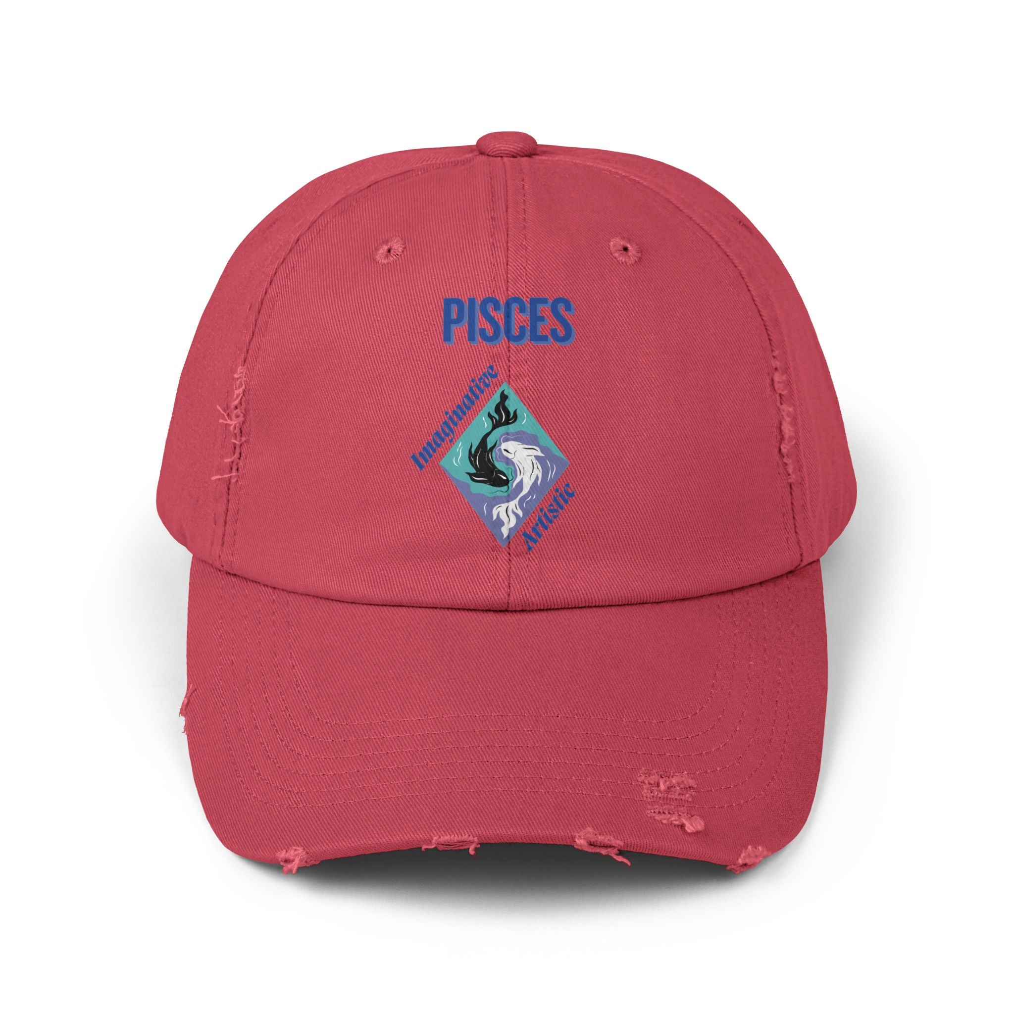 SABAS Pisces Distressed Cap Zodiac Sign Fish Design