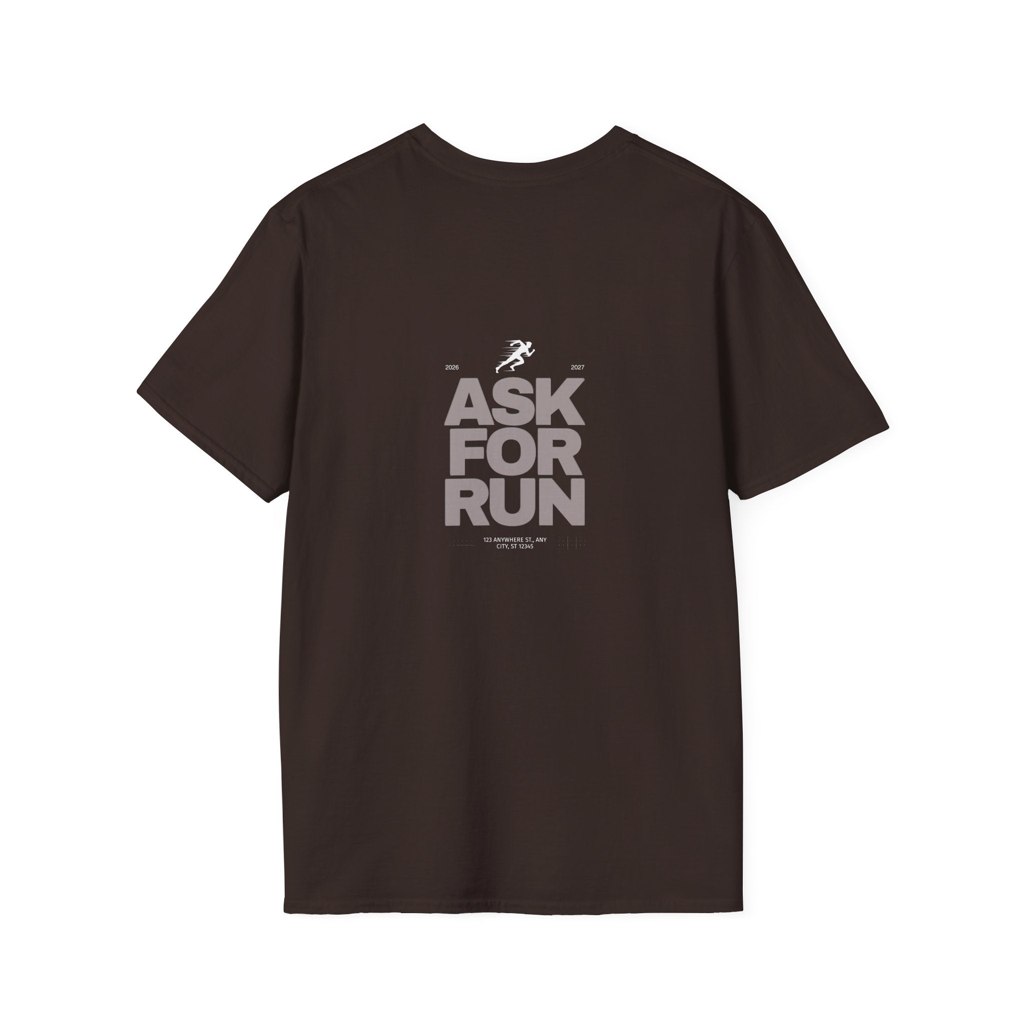 Sabas Ask For Run T-Shirt — Unisex-Minimalist Motivational Running Tee