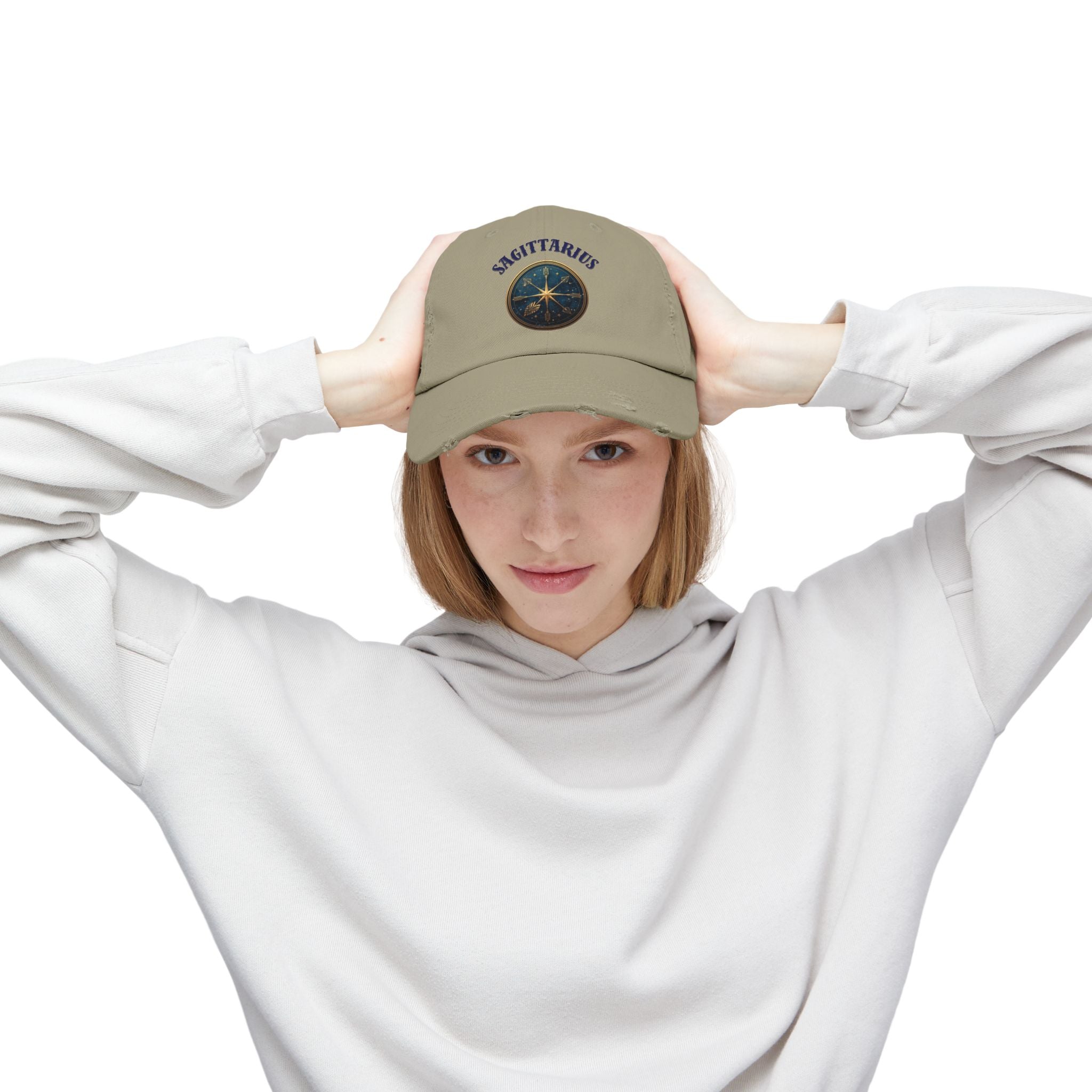 SABAS Sagittarius Distressed Cap Zodiac Star Compass Cap