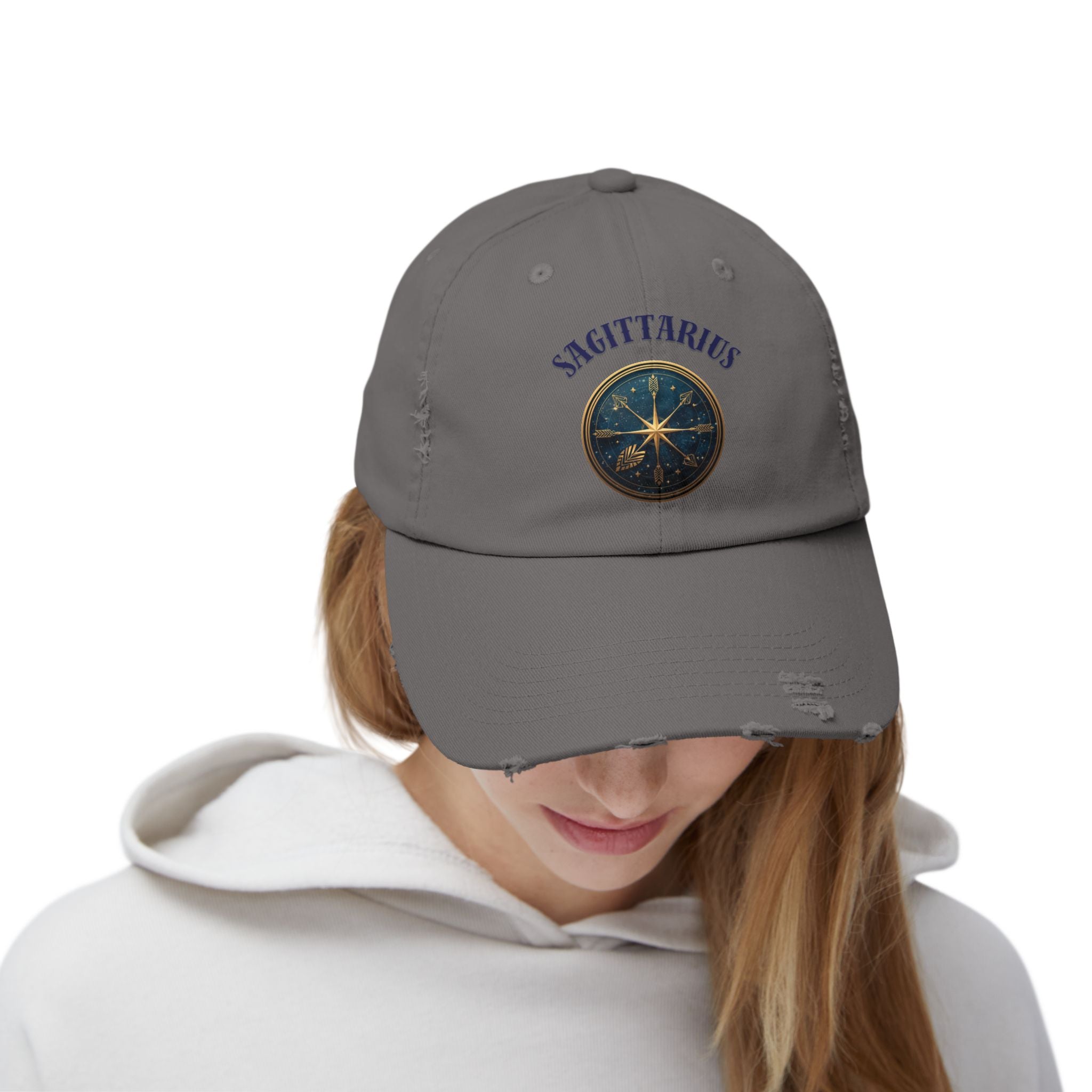 SABAS Sagittarius Distressed Cap Zodiac Star Compass Cap
