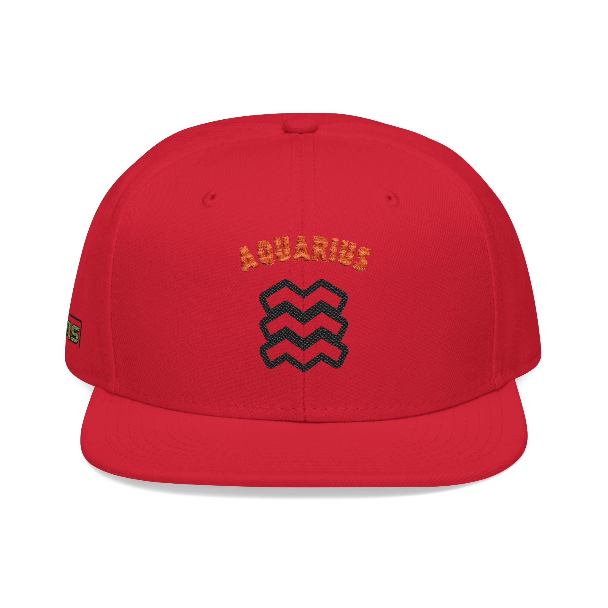 SABAS Embroidered Snapback Hat - Aquarius Zodiac Sign