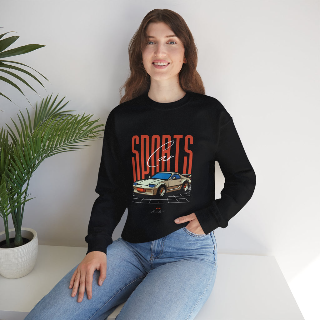SABAS-Sports Car Sweatshirt — Vintage Racing Graphic Crewneck