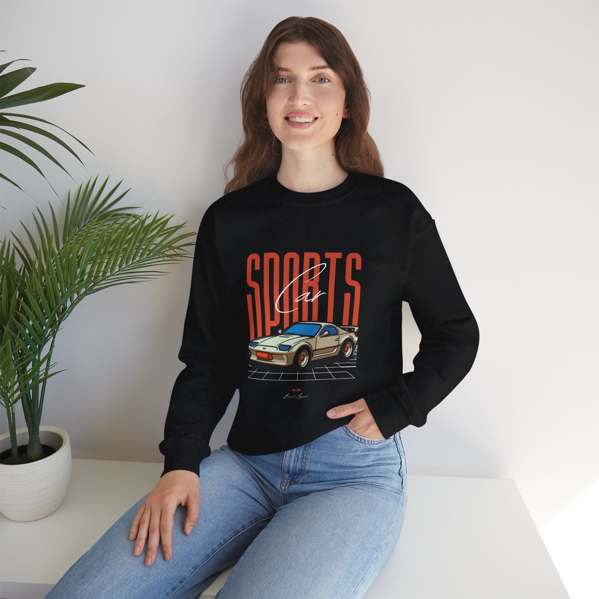 SABAS-Sports Car Sweatshirt — Vintage Racing Graphic Crewneck
