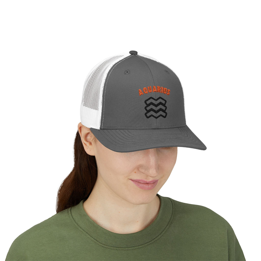 SABAS Embroidered Snapback Trucker Cap – Aquarius Zodiac Cap