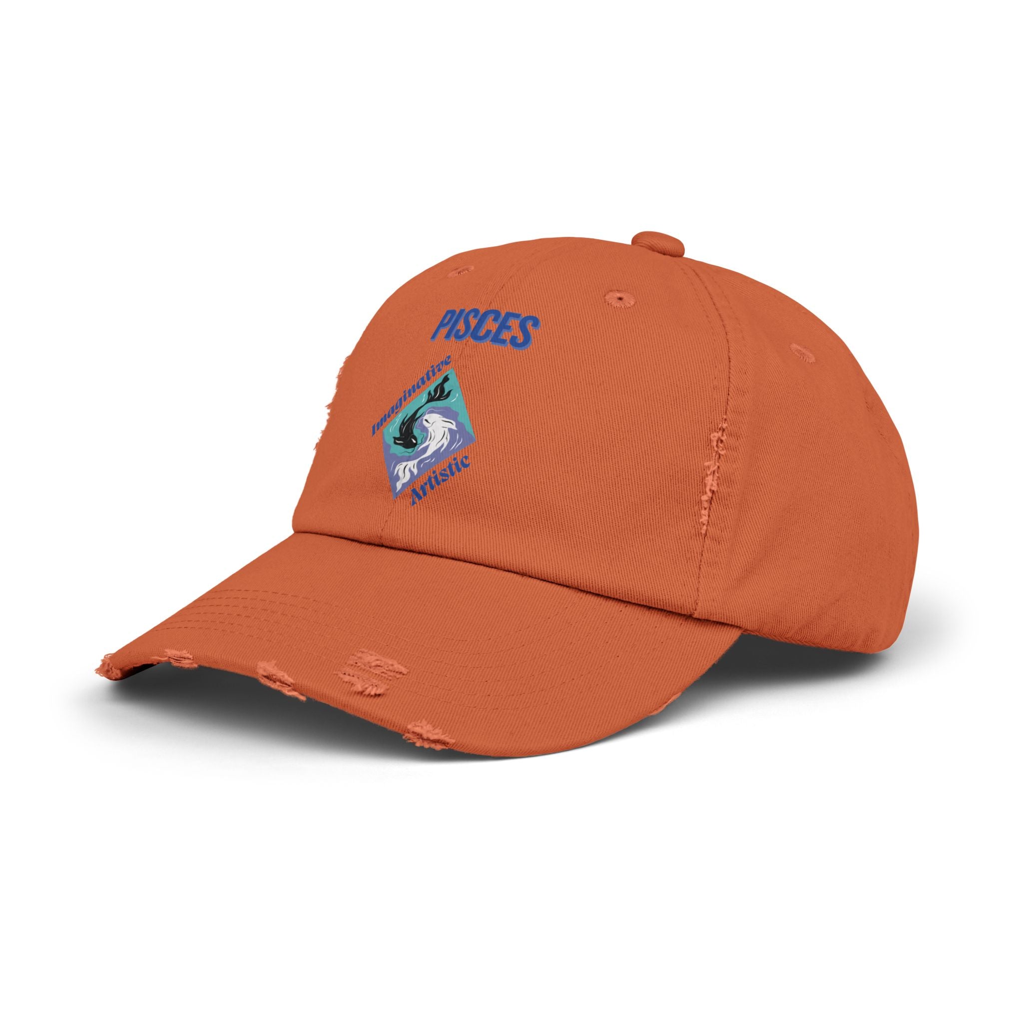 SABAS Pisces Distressed Cap Zodiac Sign Fish Design