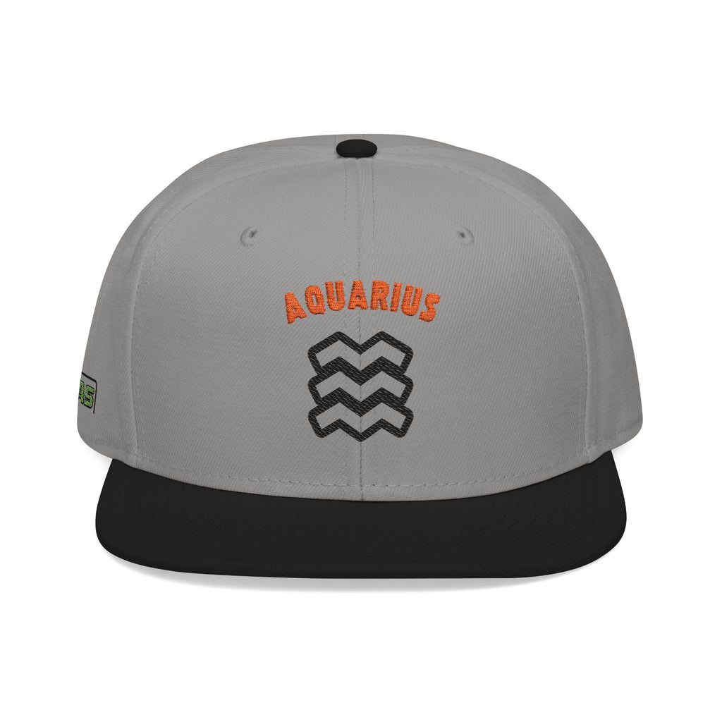 SABAS Embroidered Snapback Hat - Aquarius Zodiac Sign