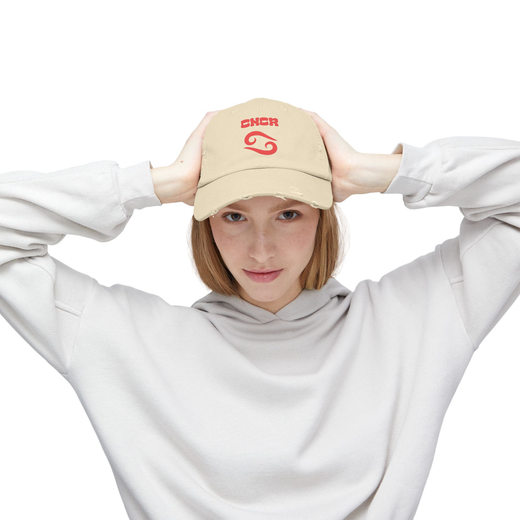 SABAS Cancer Zodiac Distressed Cap