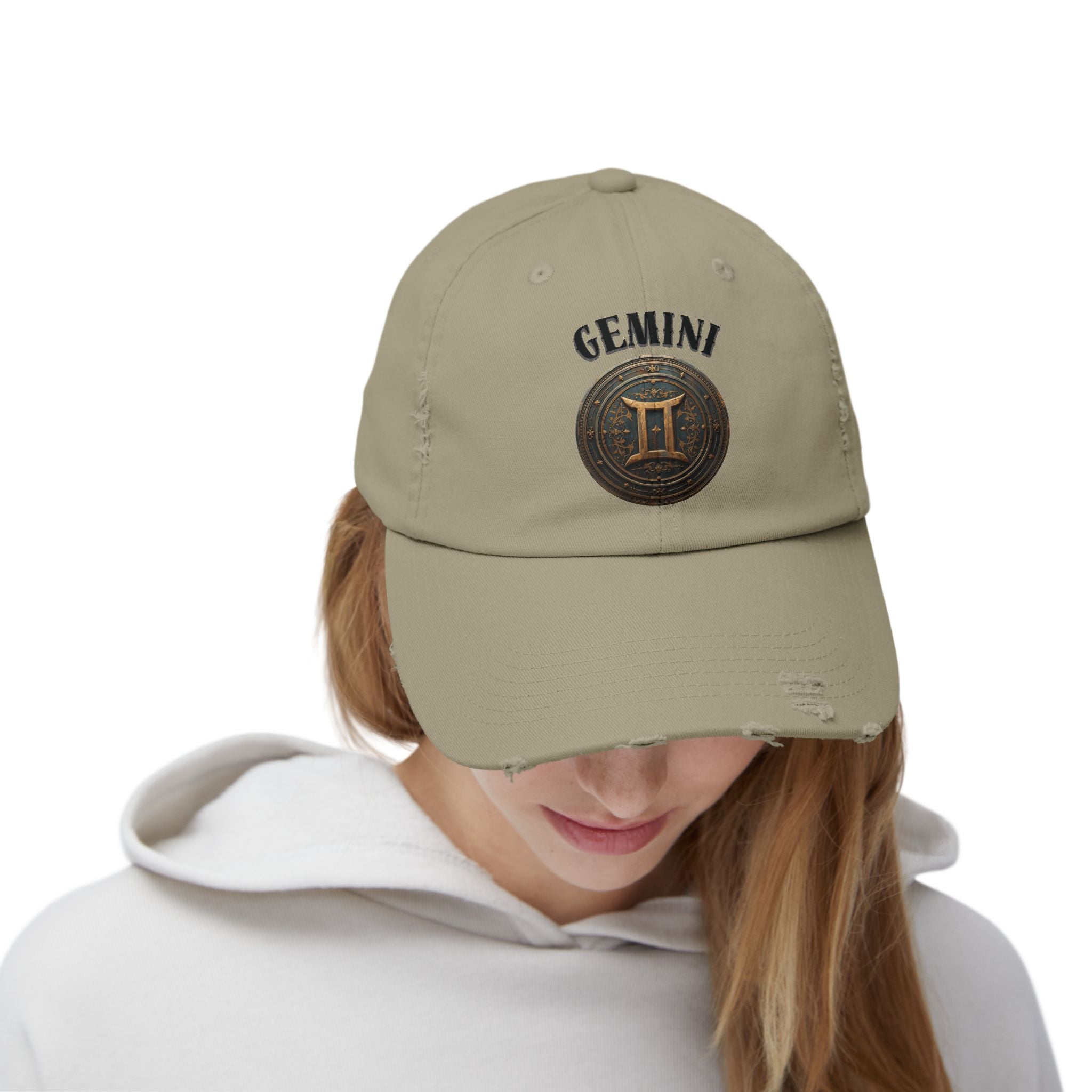 SABAS Gemini Zodiac Sign Distressed Cap
